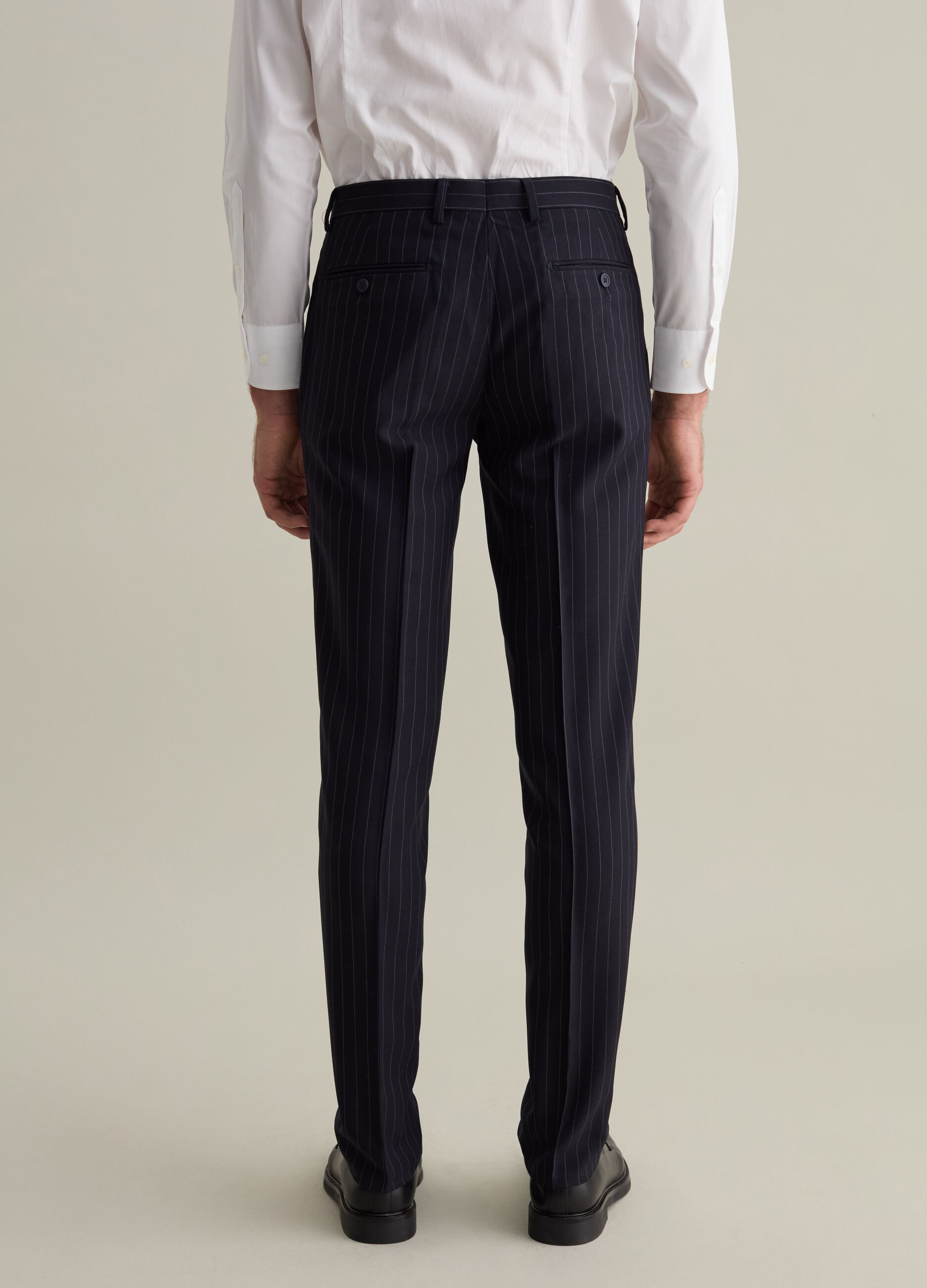 Easy-fit pinstriped trousers