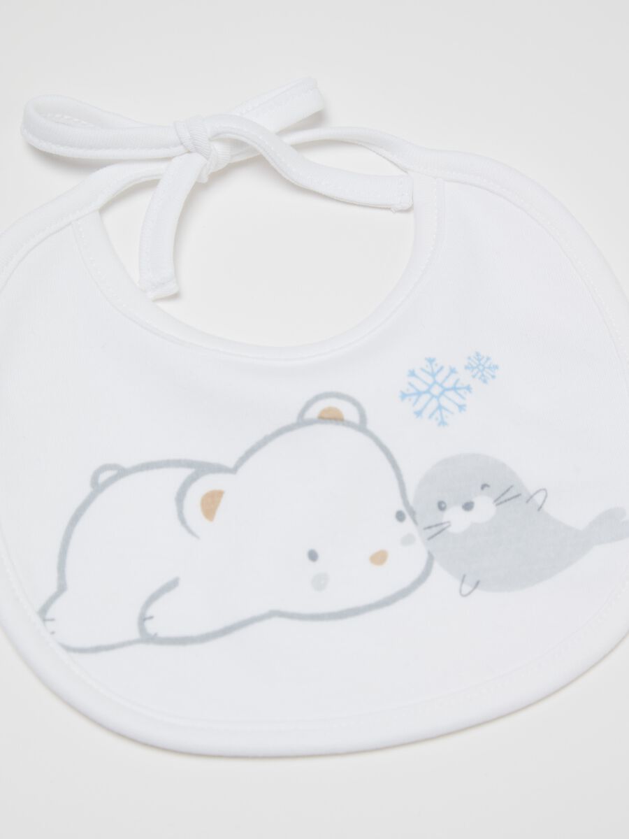 Two-pack bibs with animals print_2