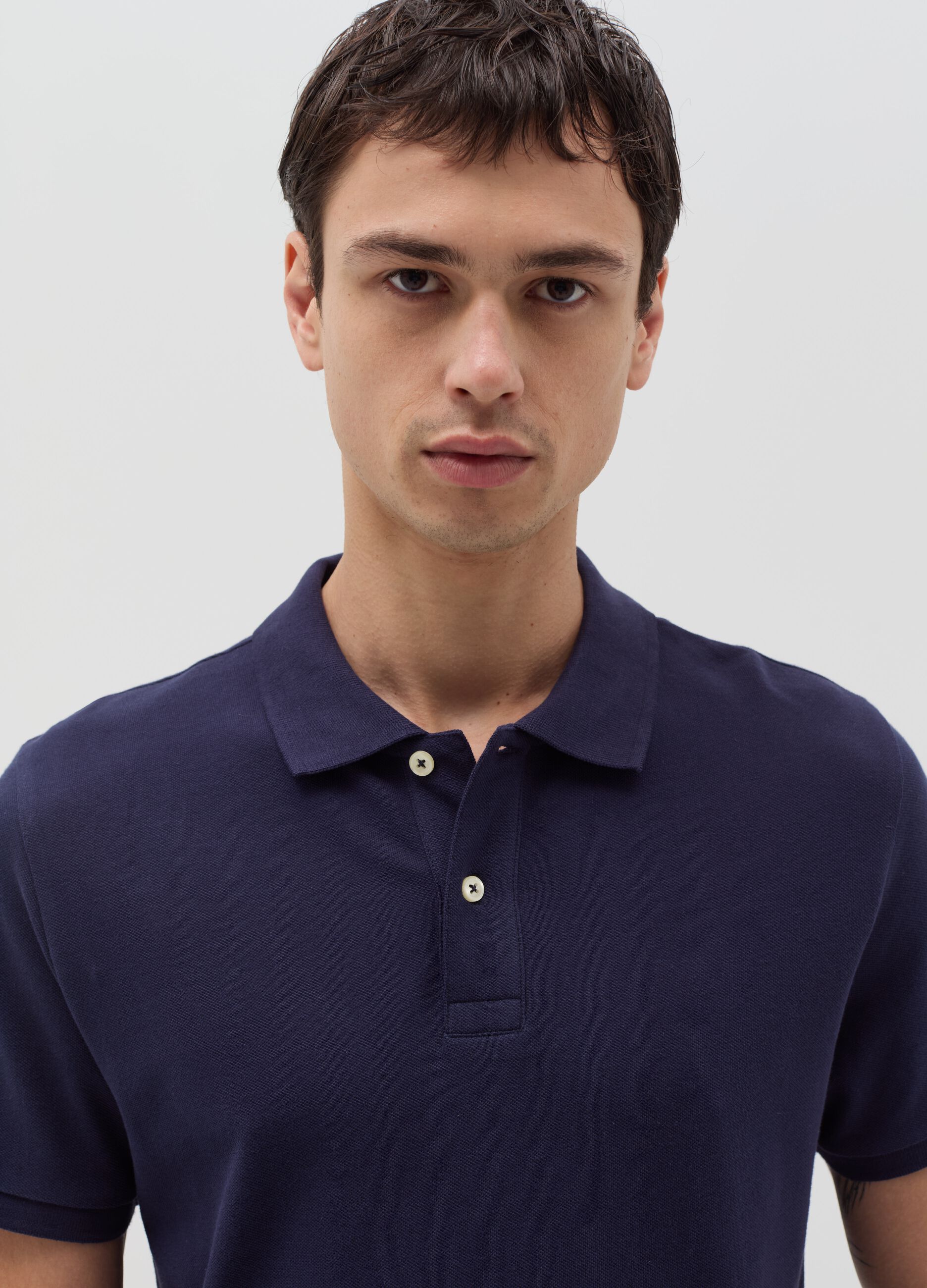 Cotton pique polo shirt