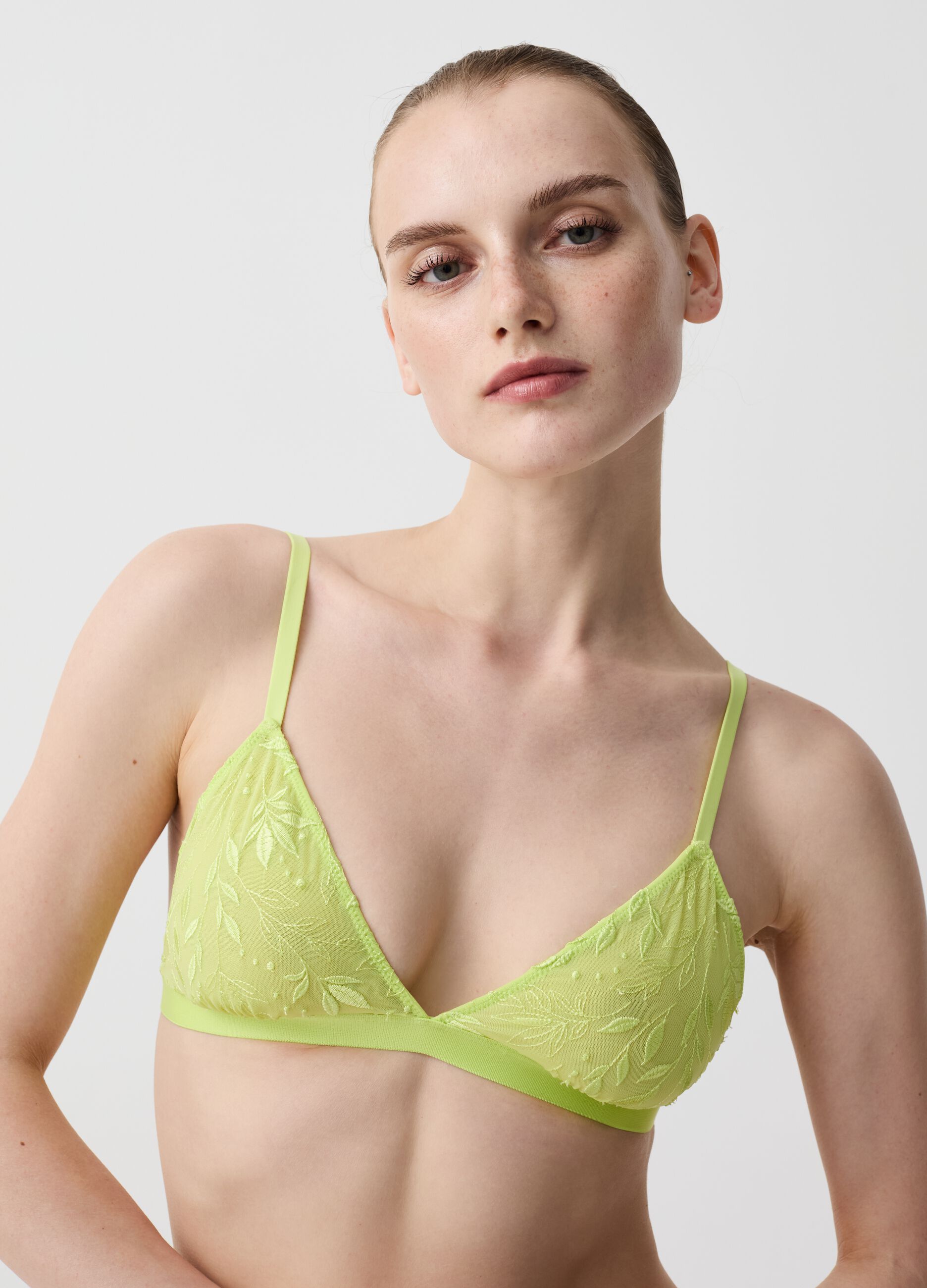 Ovs Reggiseno Il Triangolo soft con ricamo foliage