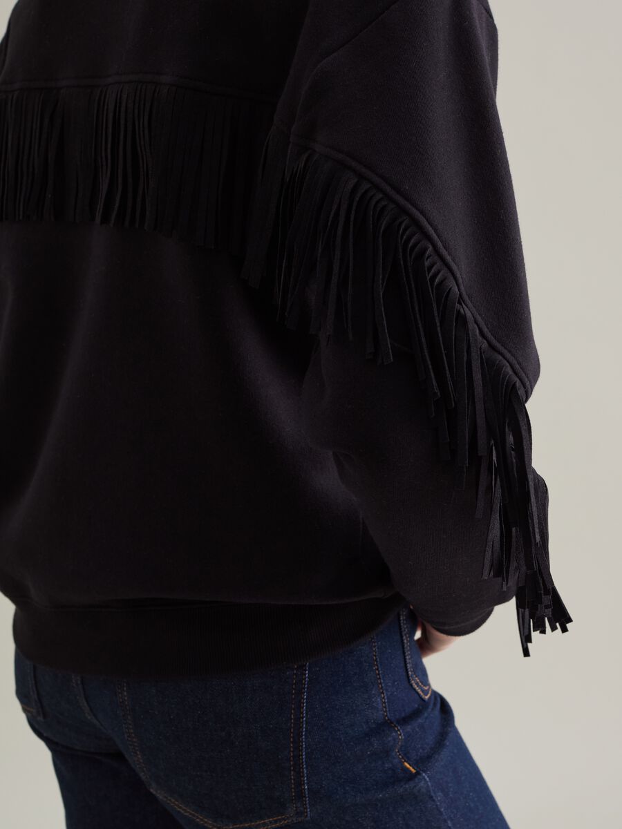 Oversized sweatshirt with fringing_3