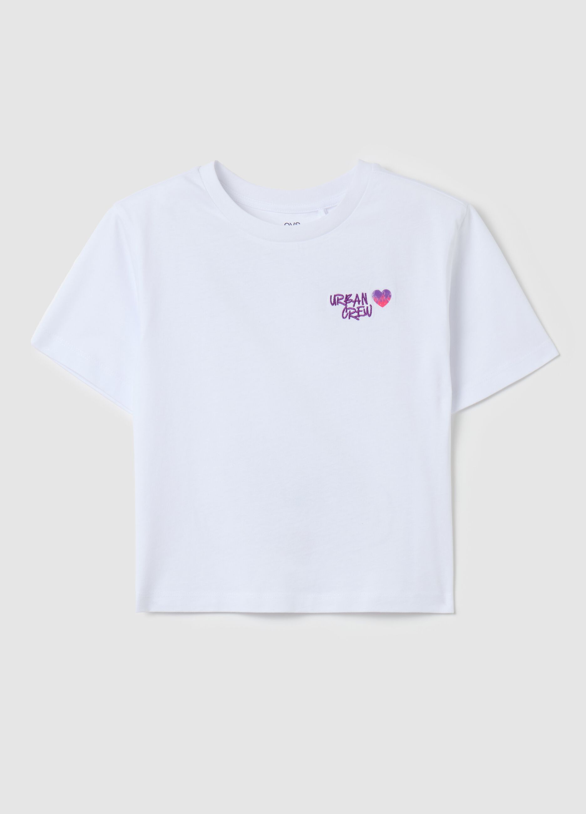 Boxy-fit T-shirt with "Urban Crew” embroidery