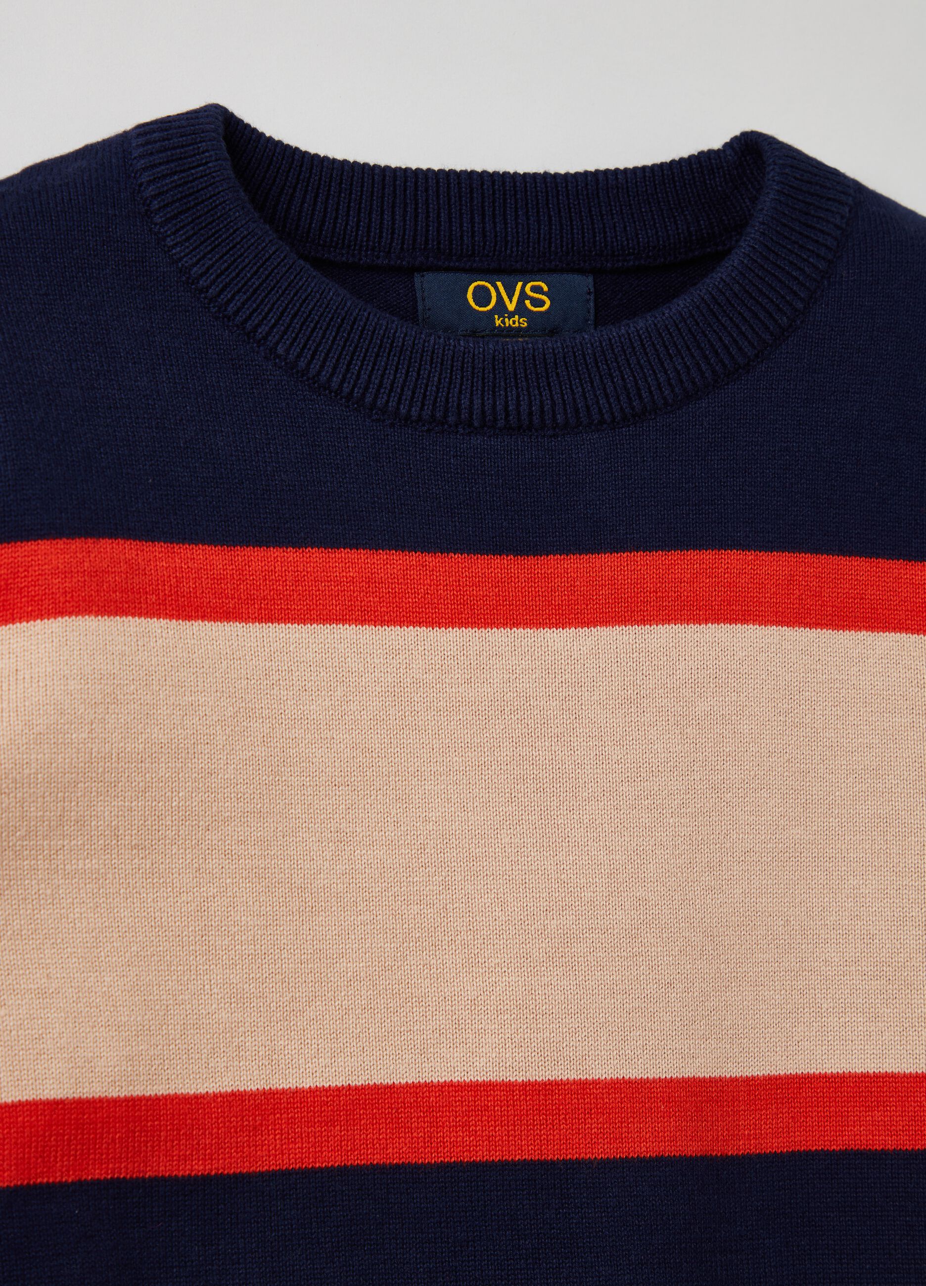 Striped cotton pullover