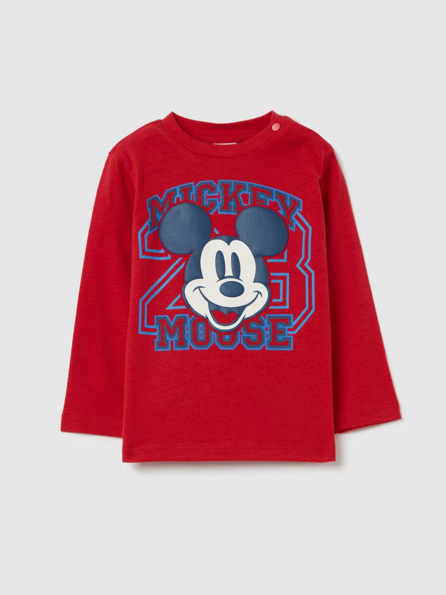 Organic cotton T-shirt with Mickey Mouse print_0