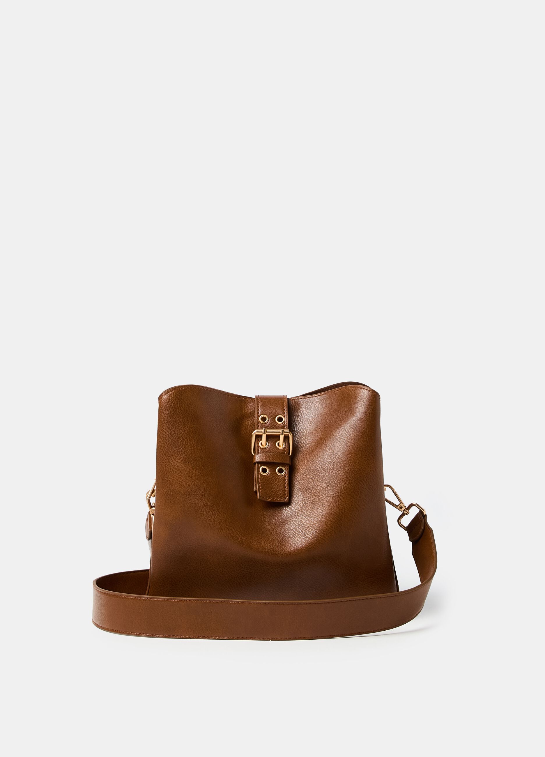 Bucket bag with external pockets