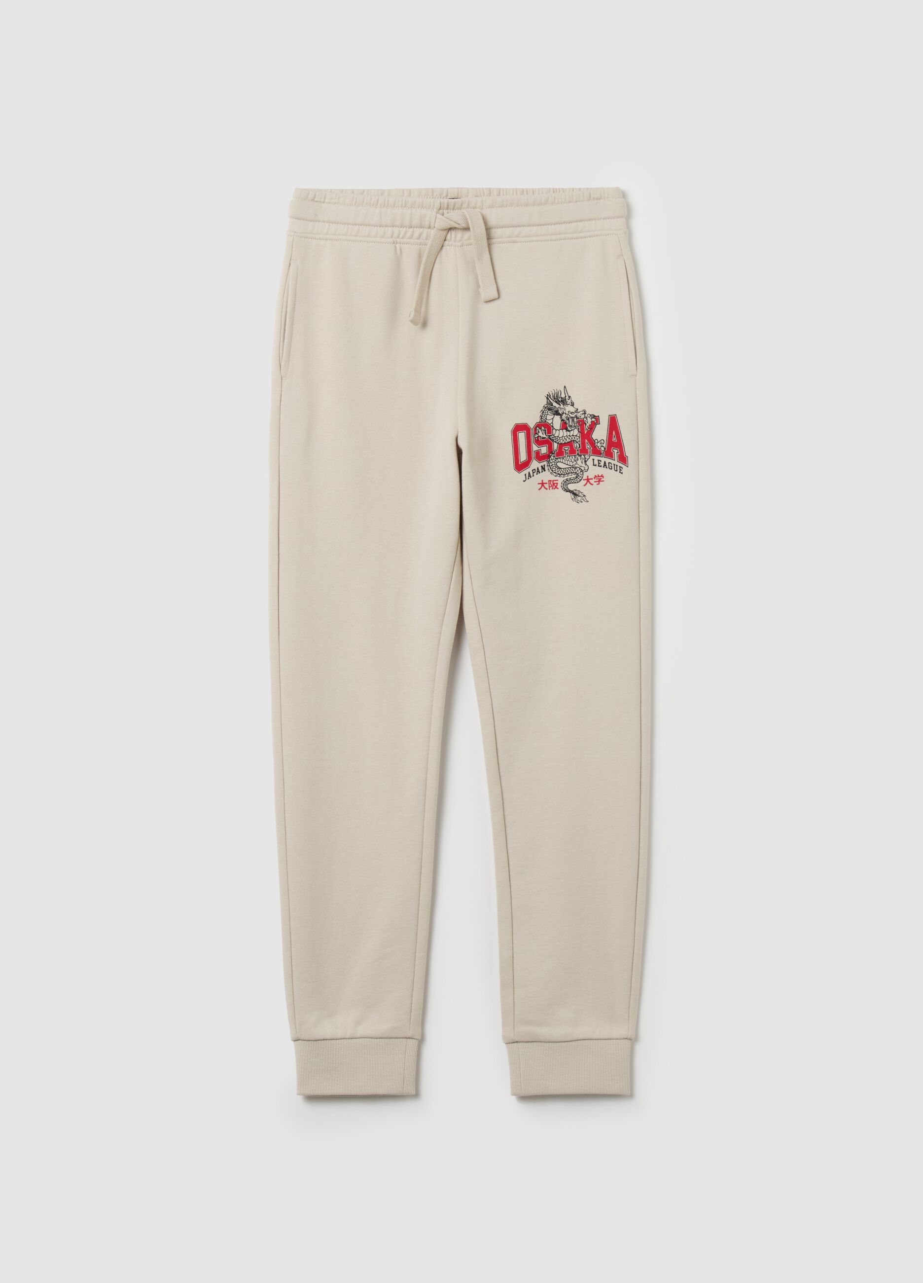 "Osaka Japan League” joggers with drawstring