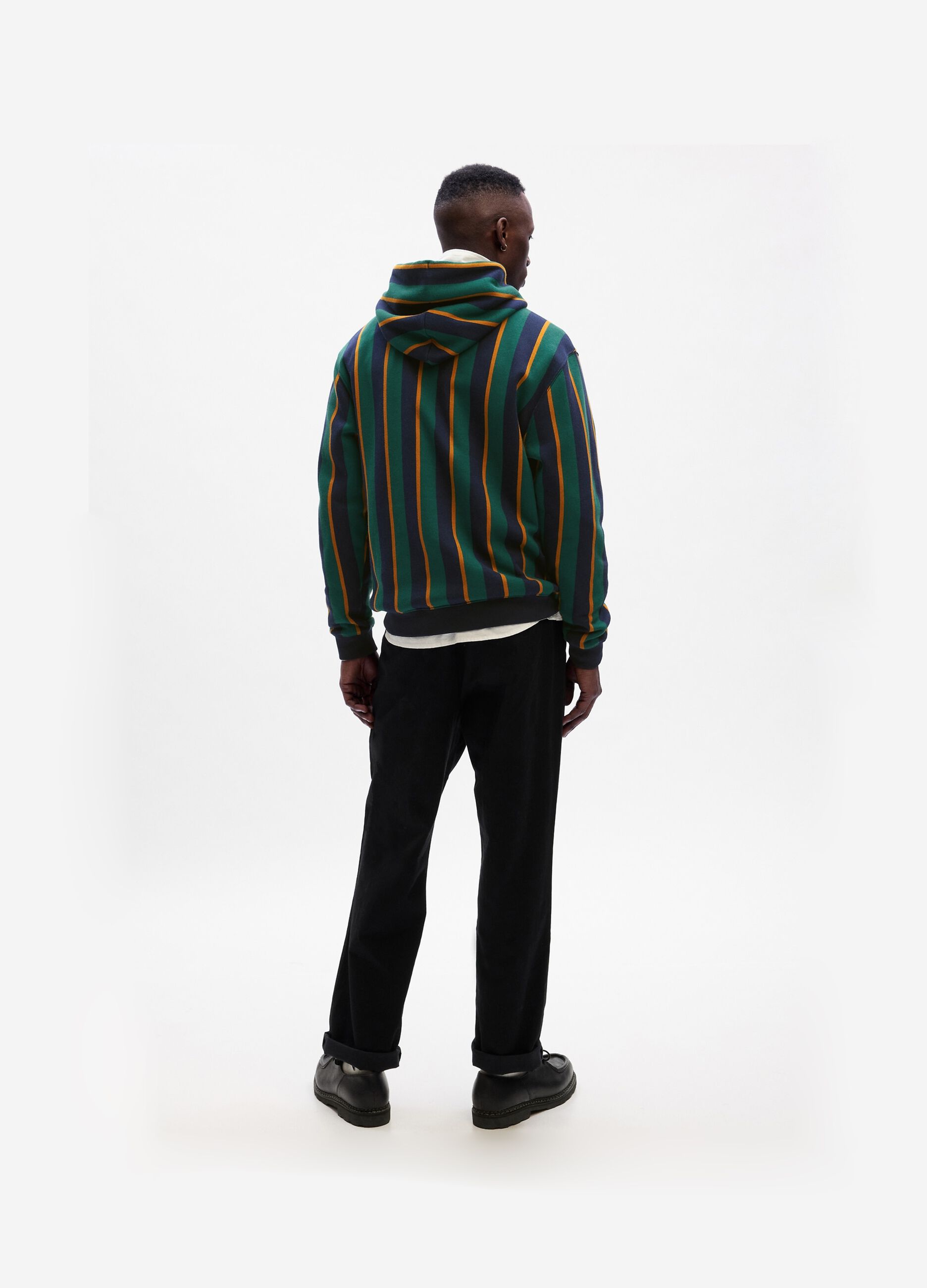 Striped sweatshirt with Dapper Dan of Harlem embroidery