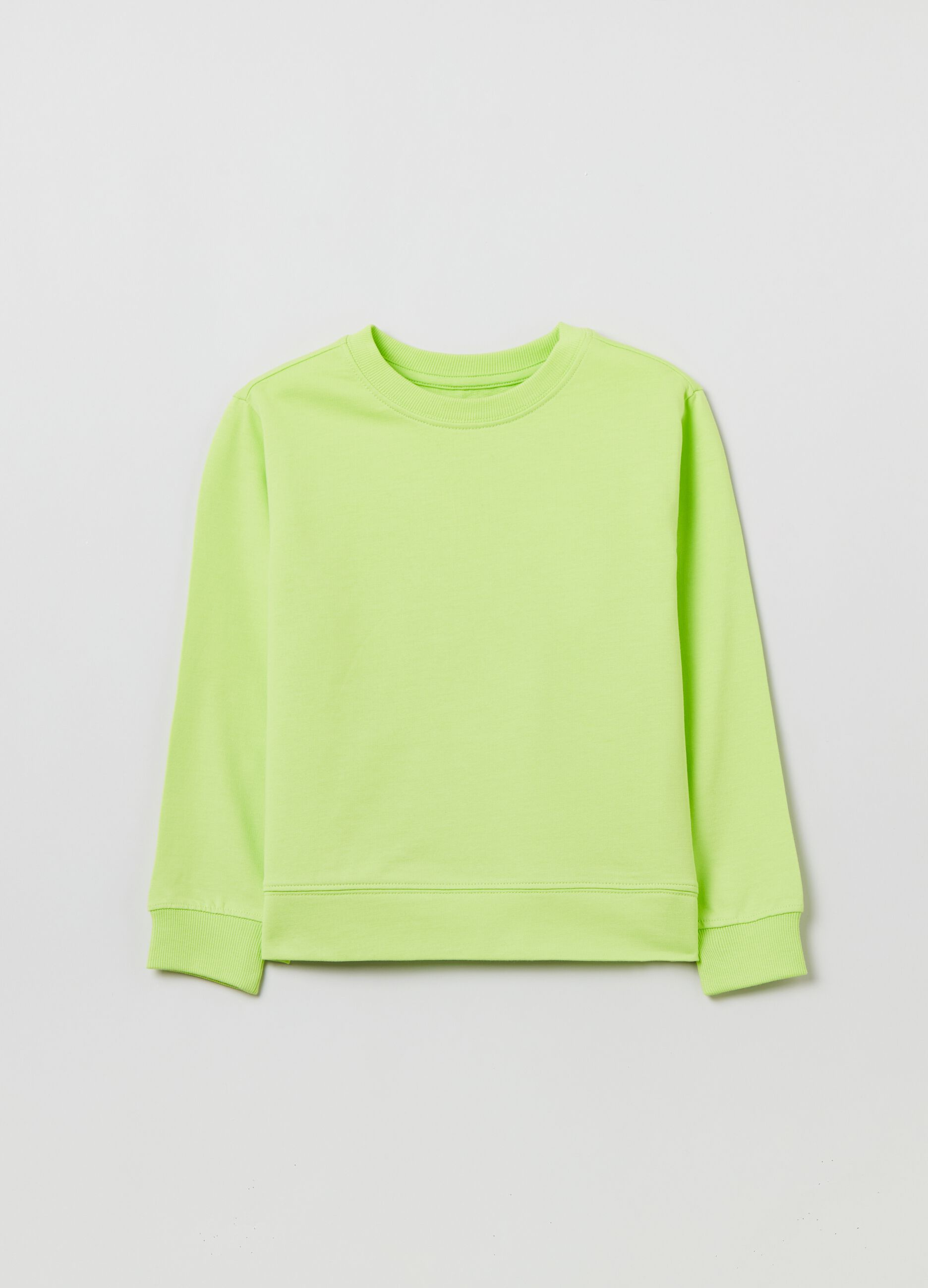 Sweatshirt in French terry with round neck