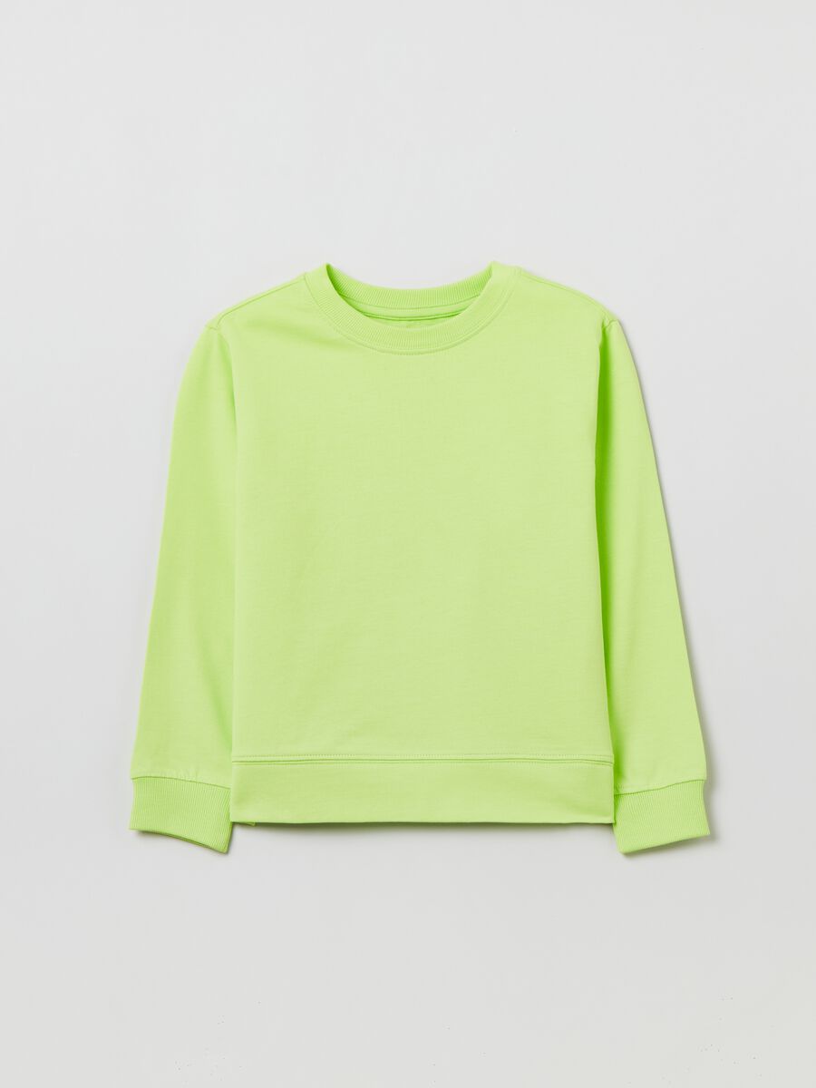 Sweatshirt in French terry with round neck_0