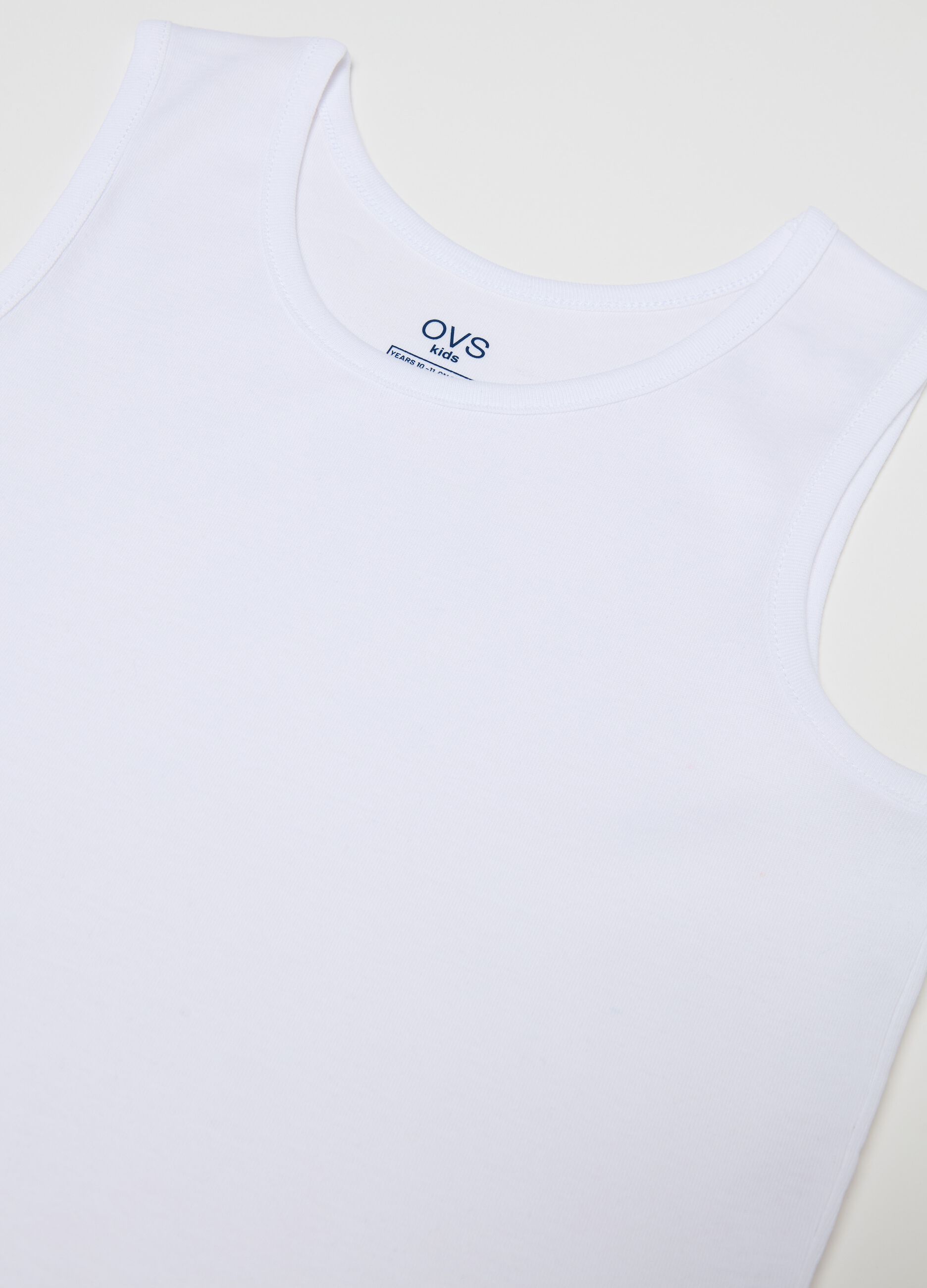 Two-pack racerback vests in organic cotton