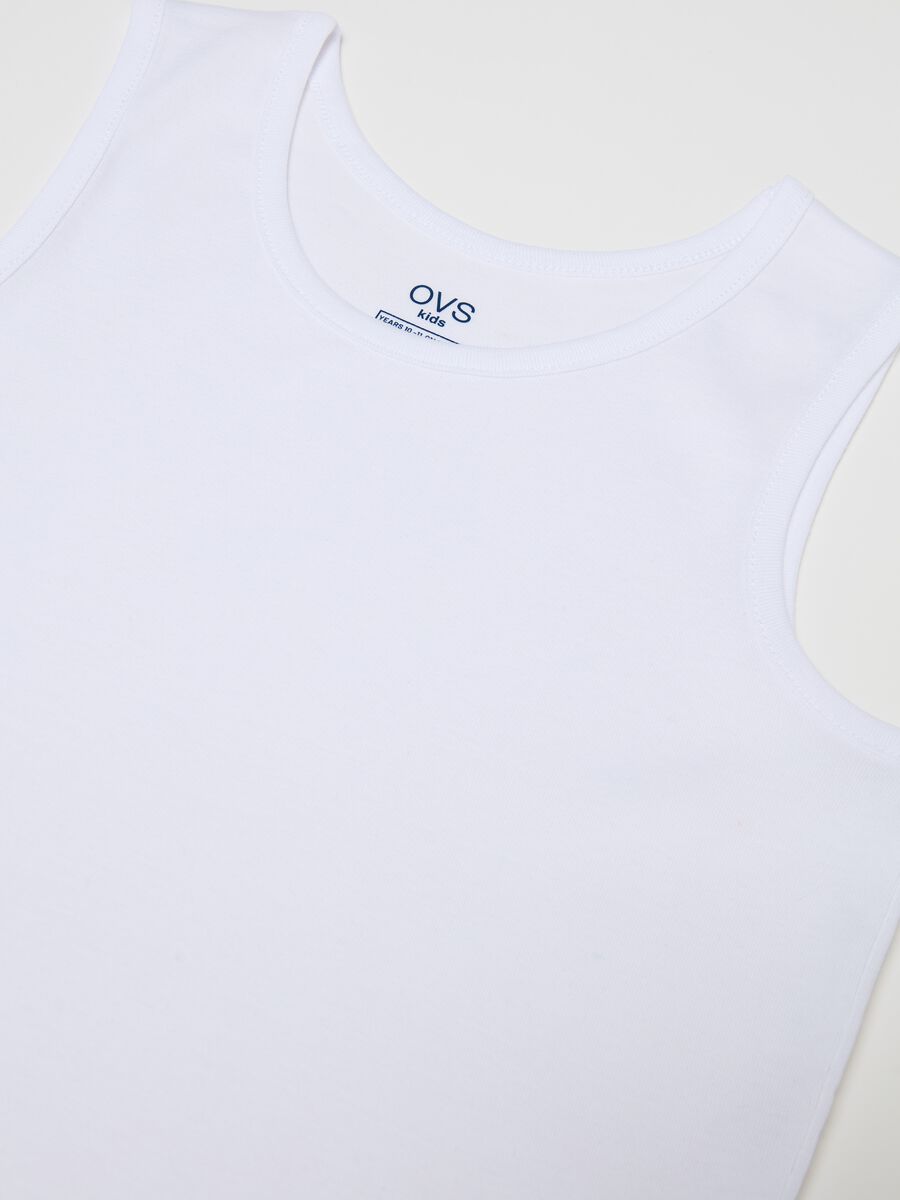 Two-pack racerback vests in organic cotton_2