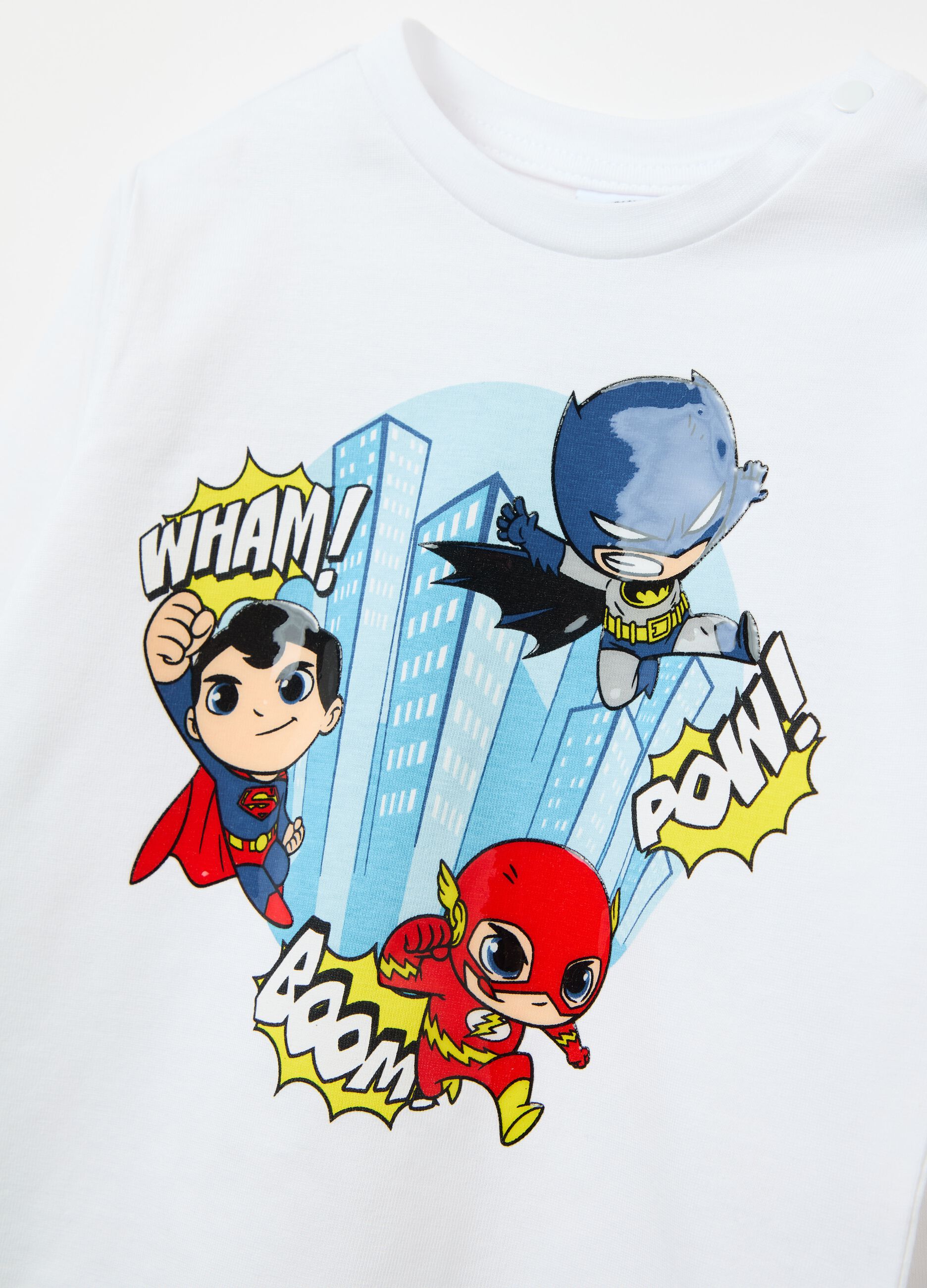 Cotton T-shirt with Super Friends print