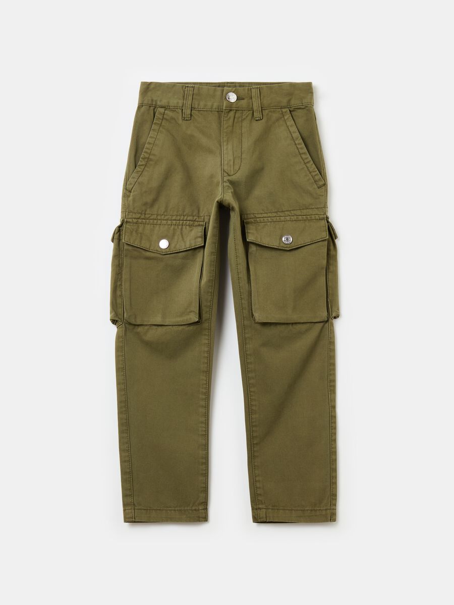 Pantaloni cargo in cotone_4