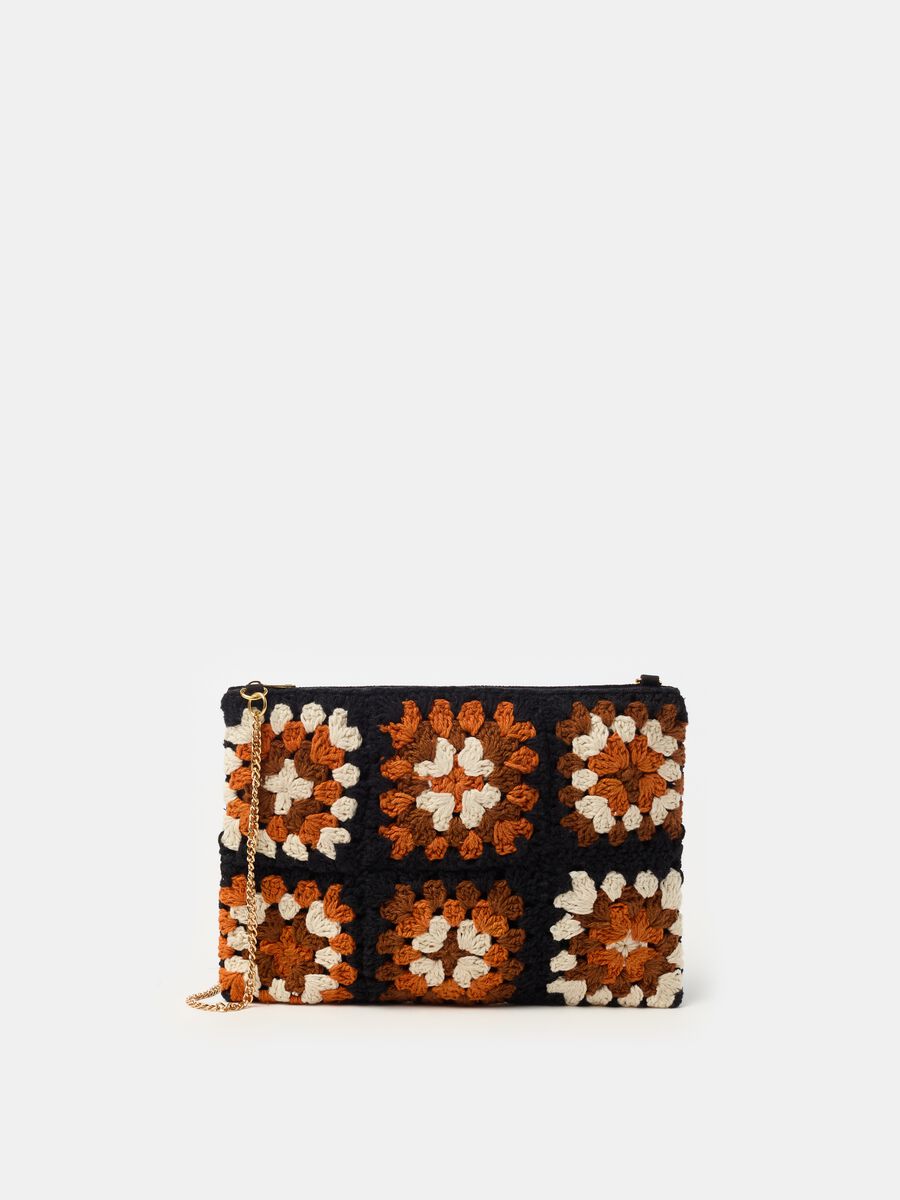 Crochet cotton clutch bag_0