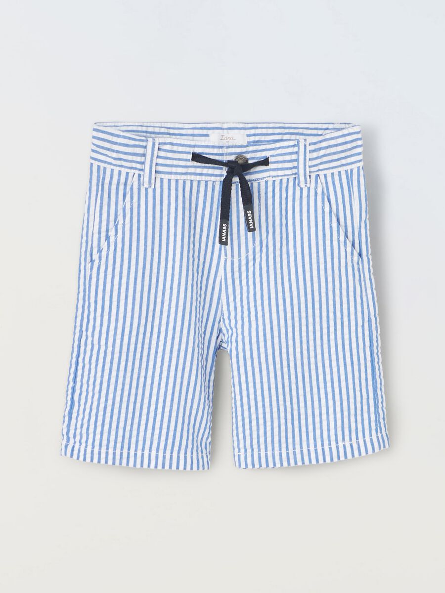 Striped cotton shorts_0