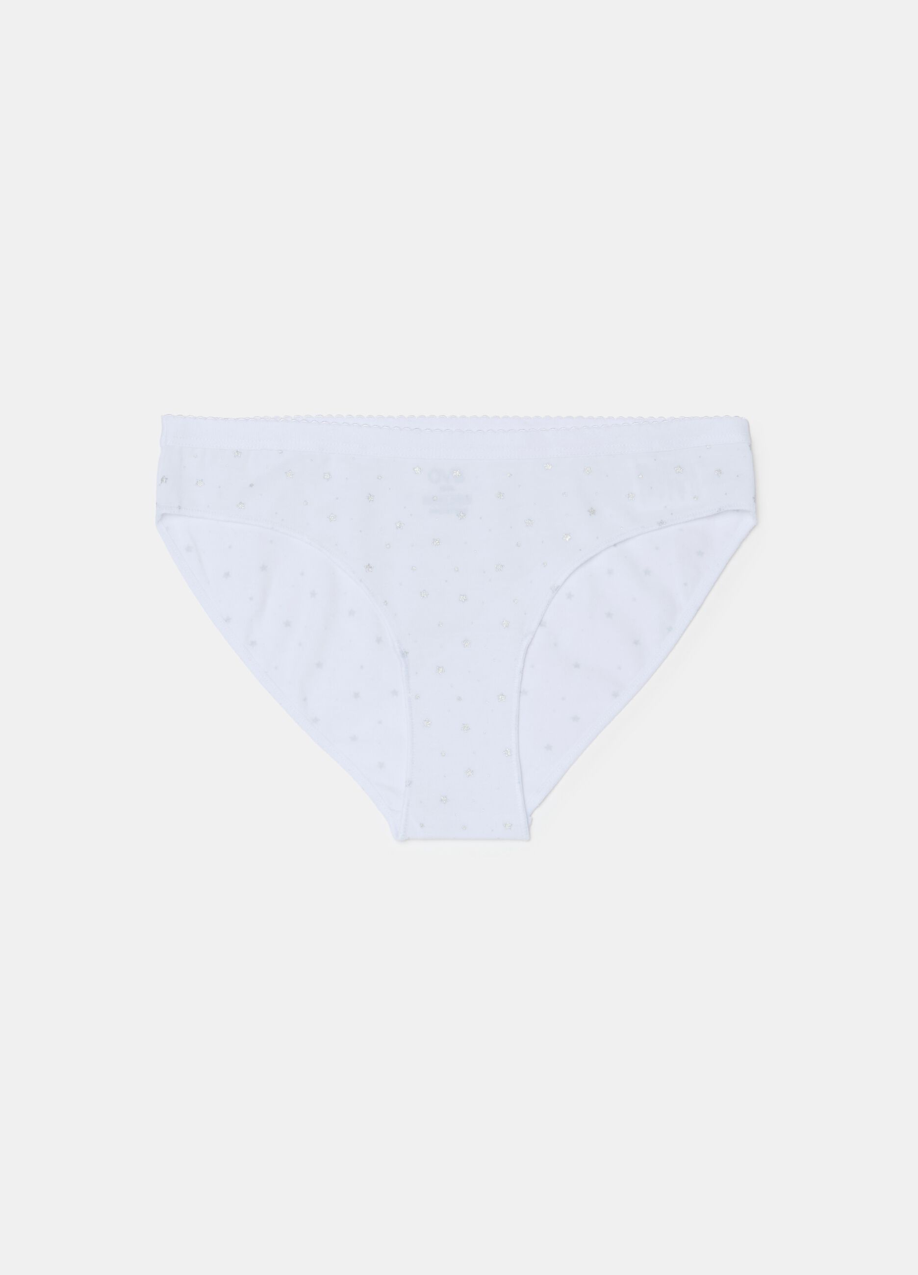 Slip in cotone bio con stampa stelle