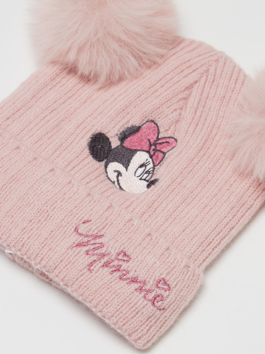 Hat with pompom and Minnie embroidery_2