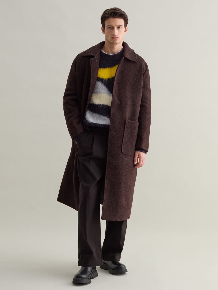 Cappotto lungo oversize con colletto_0