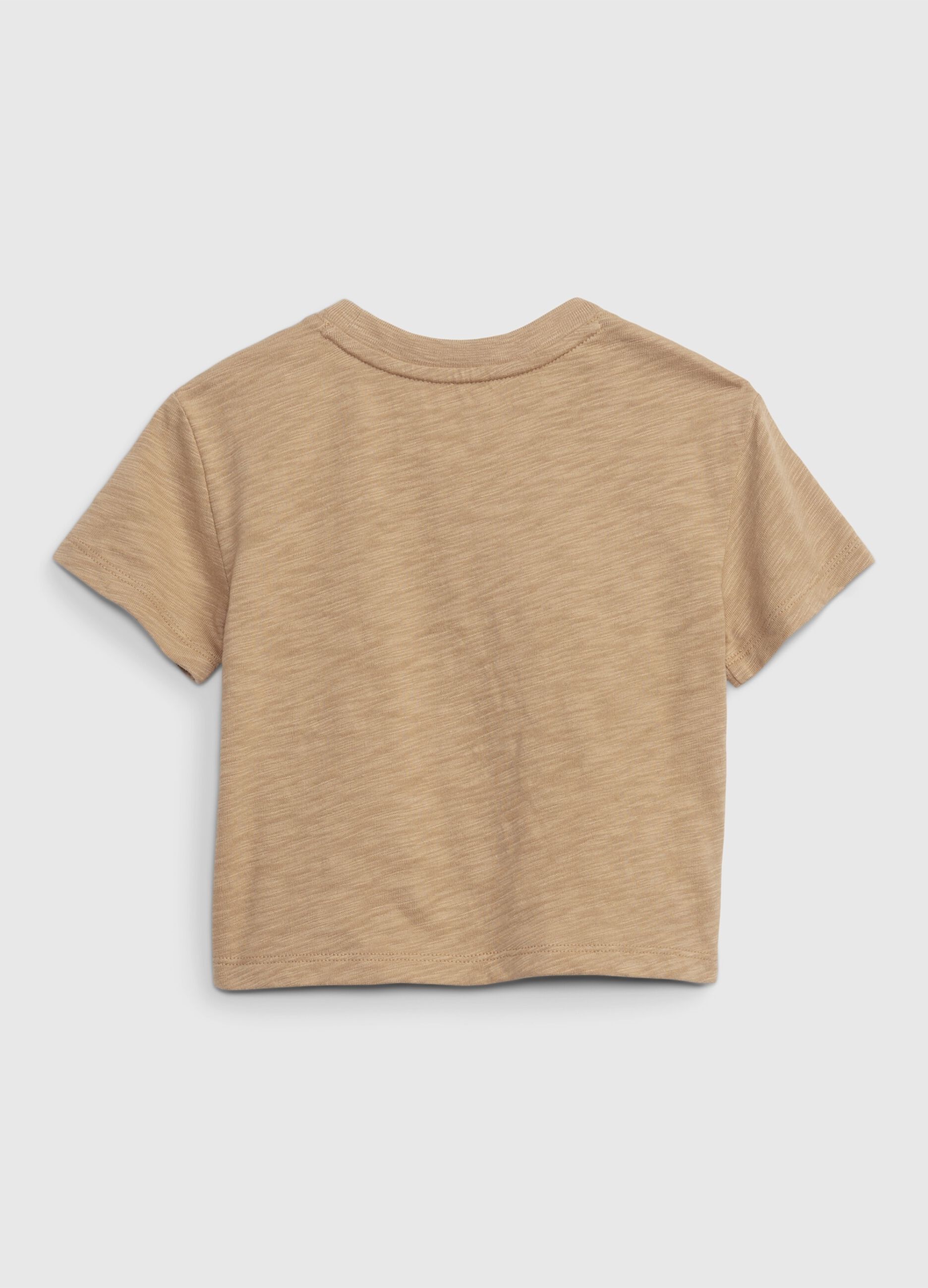 Crop T-shirt with teddy bear print