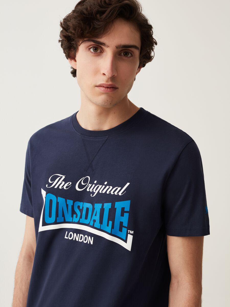 Cotton T-shirt with Lonsdale print_0