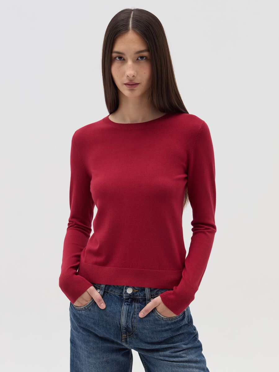 Round neck pullover_1