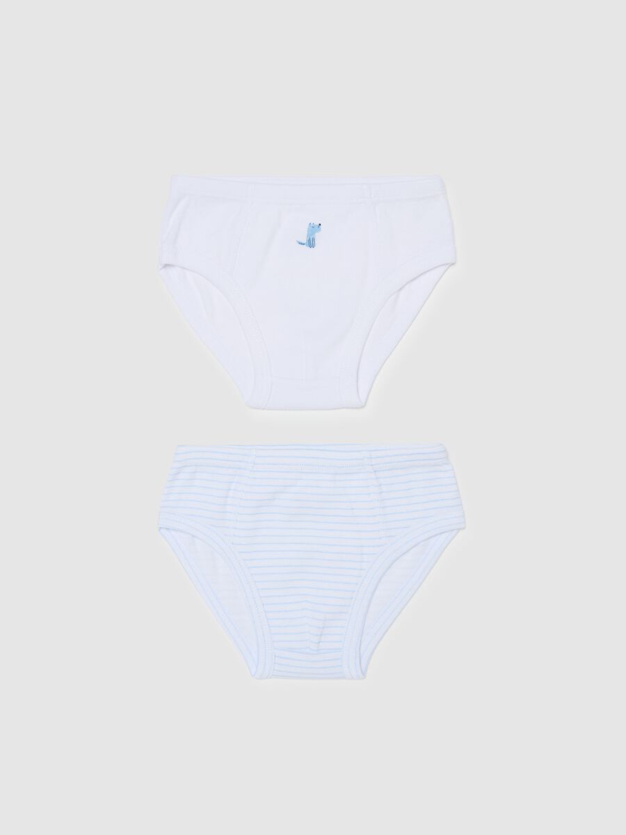 Two-pack briefs in organic cotton with print_0