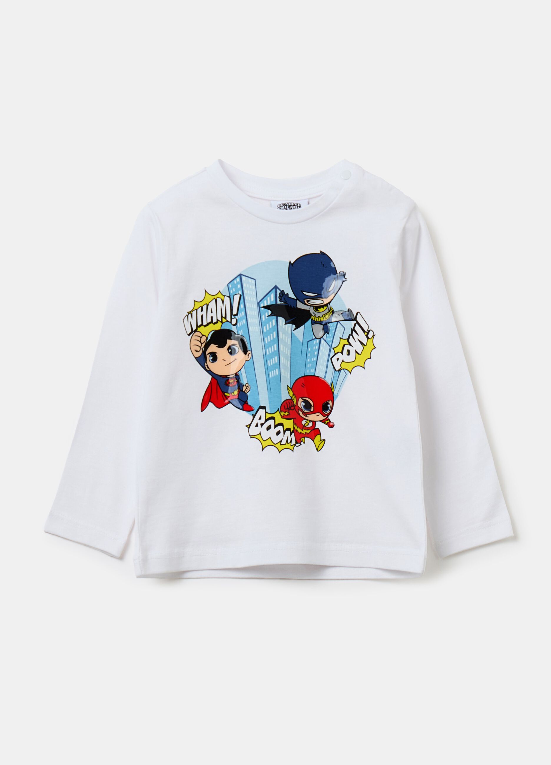 Cotton T-shirt with Super Friends print