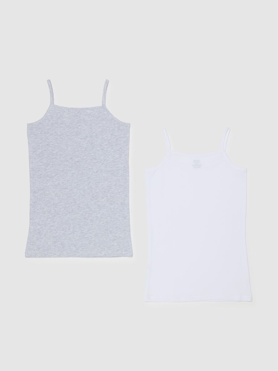 Two-pack vests in organic cotton with spaghetti straps_1