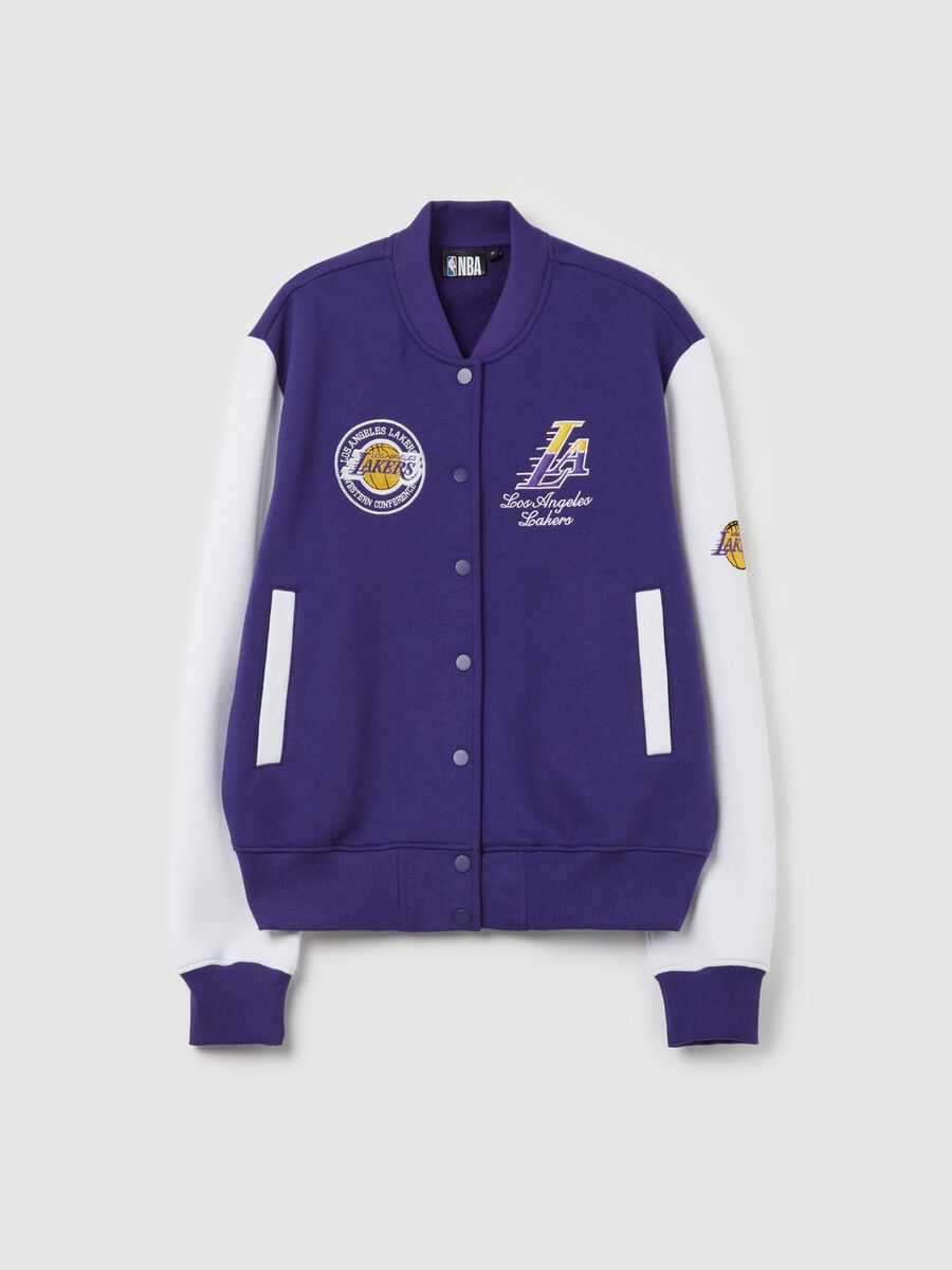 Bomber varsity con ricami Los Angeles Lakers_0