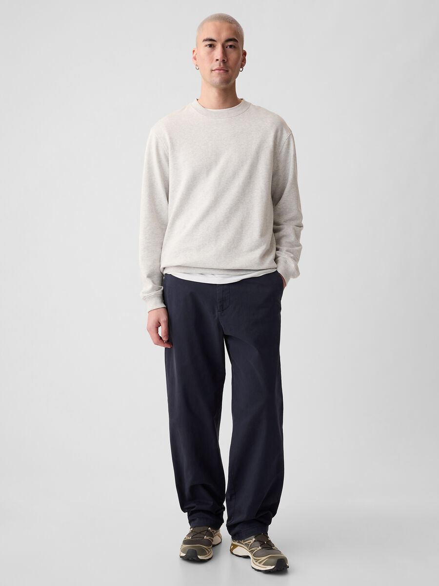 Baggy-fit trousers in stretch cotton_0