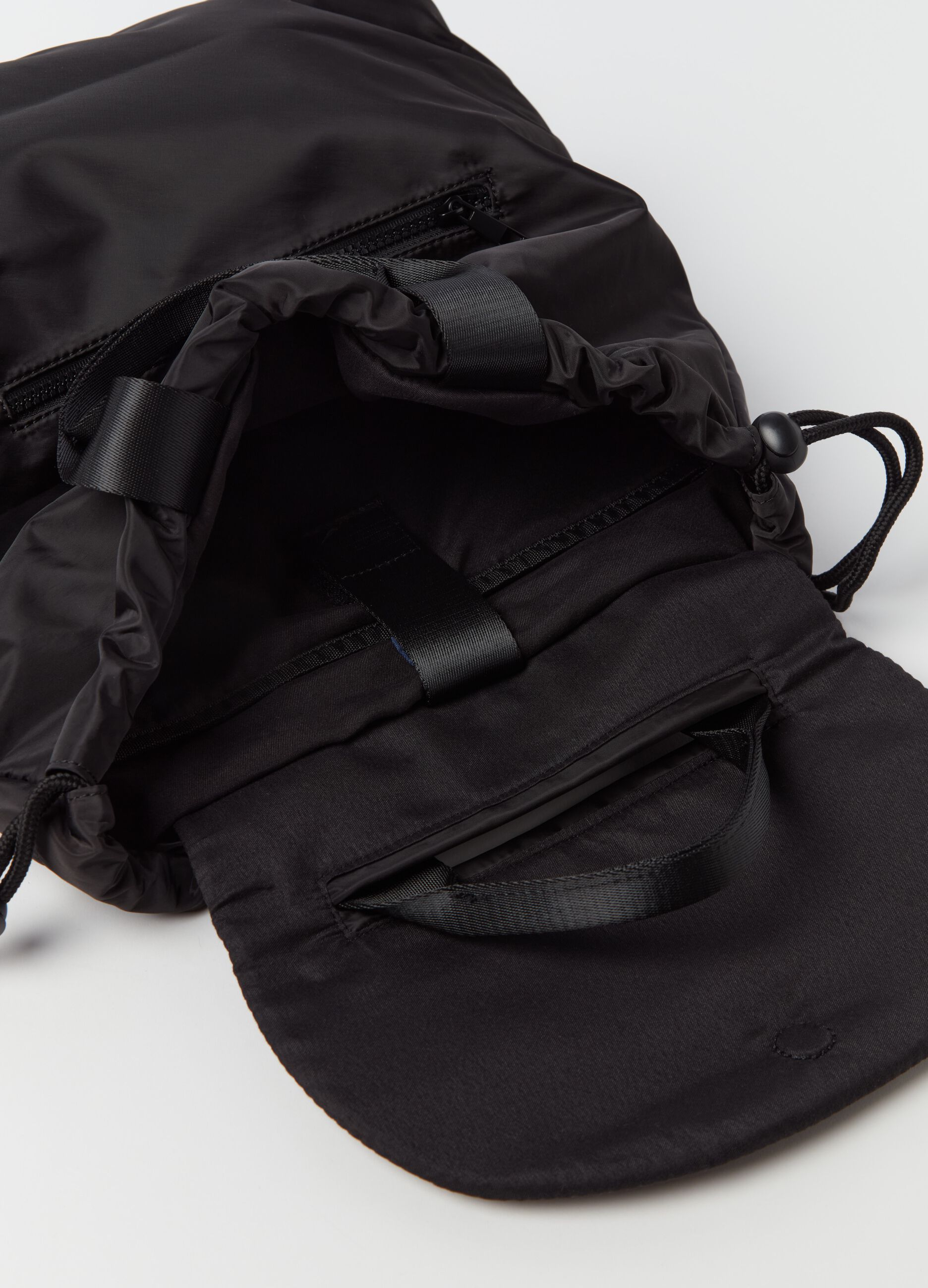 Mini backpack in nylon with double handles