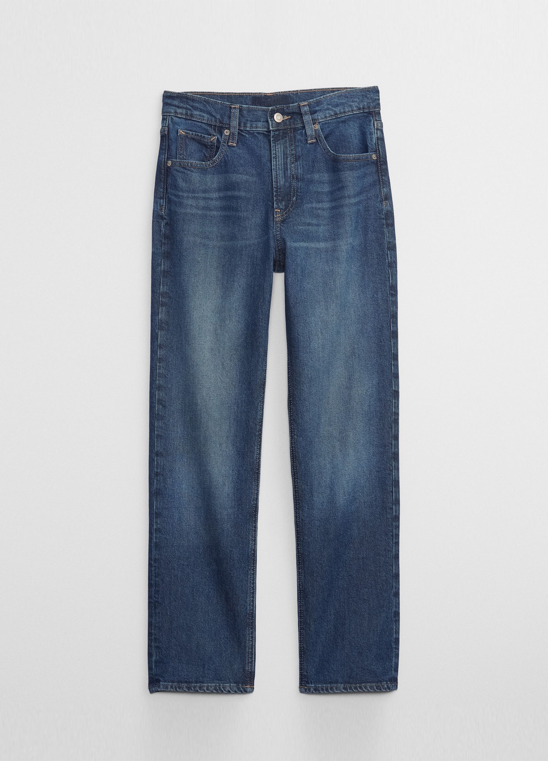 Skinny-fit mis-dyed-effect jeans