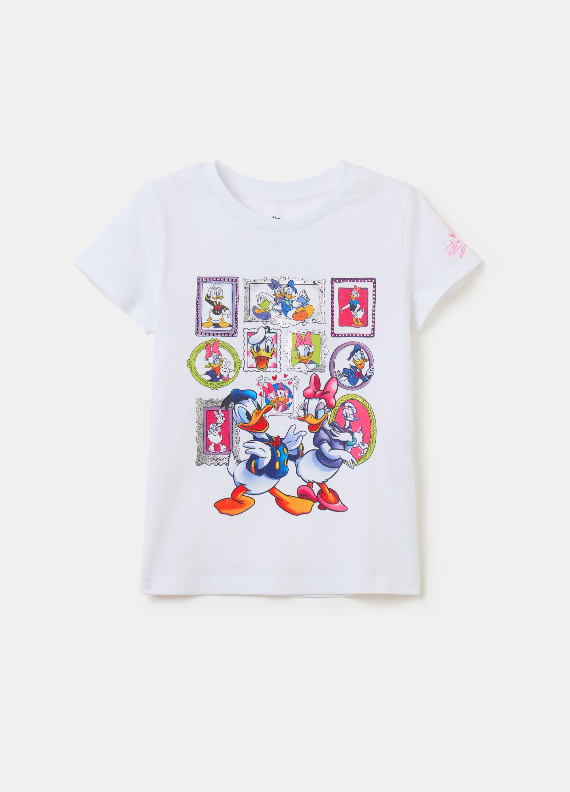 T-shirt in cotone stretch stampa Donald Duck 90