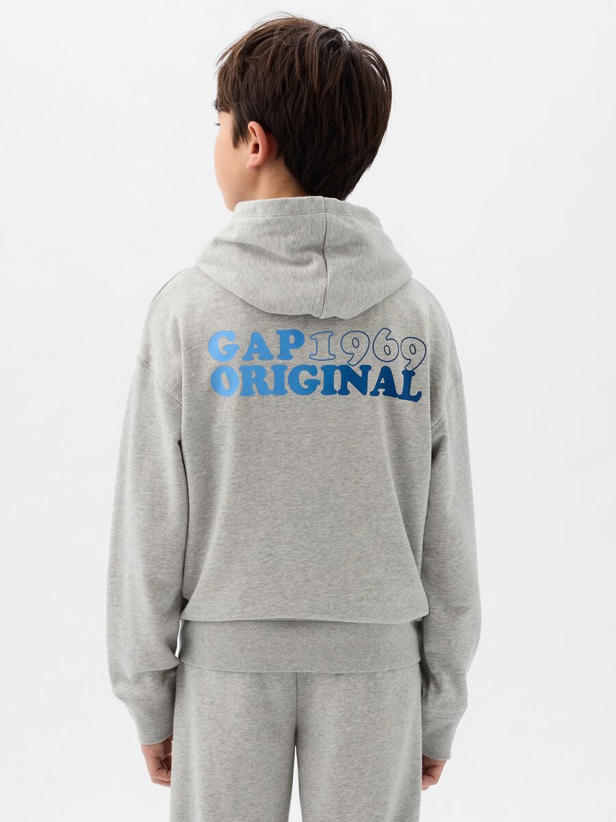 Sweatshirt with hood and lettering and logo print_2