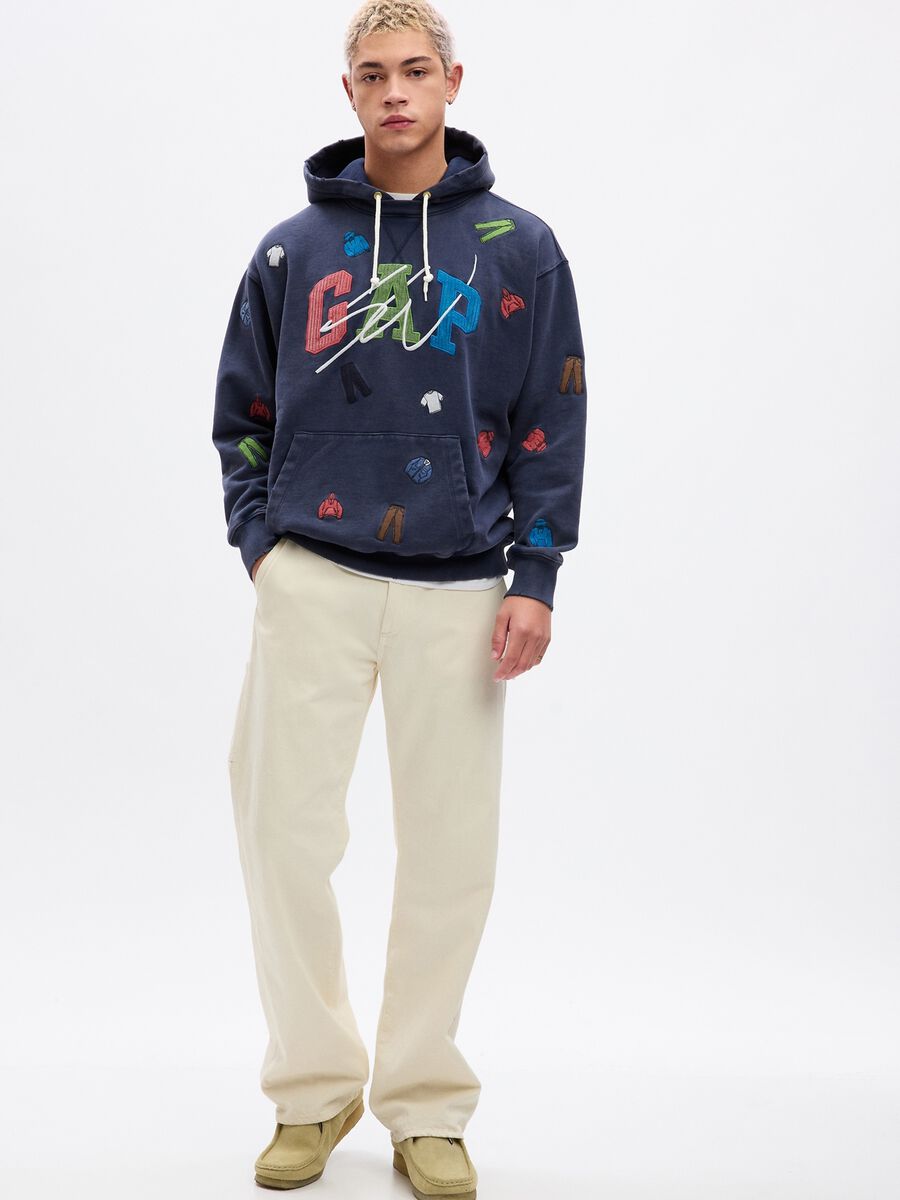 Sweatshirt with hood and all-over Sean Wotherspoon embroidery_0