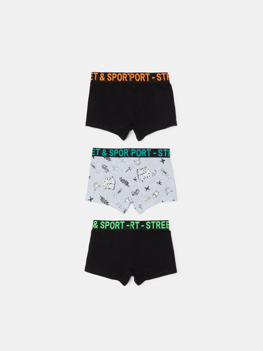 Three-pack boxer shorts with print in organic cotton_1