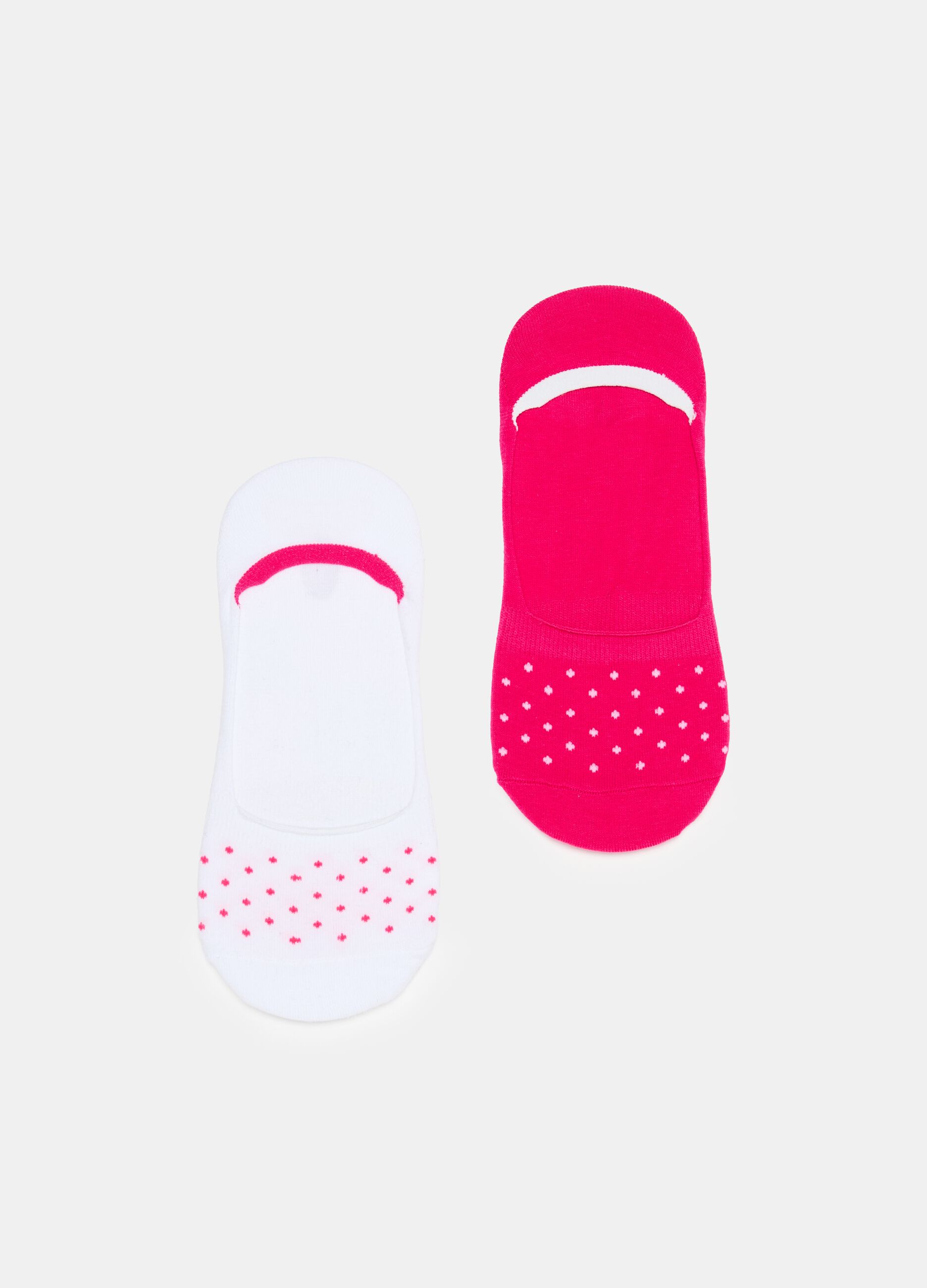 Two-pack ankle socks with micro pattern
