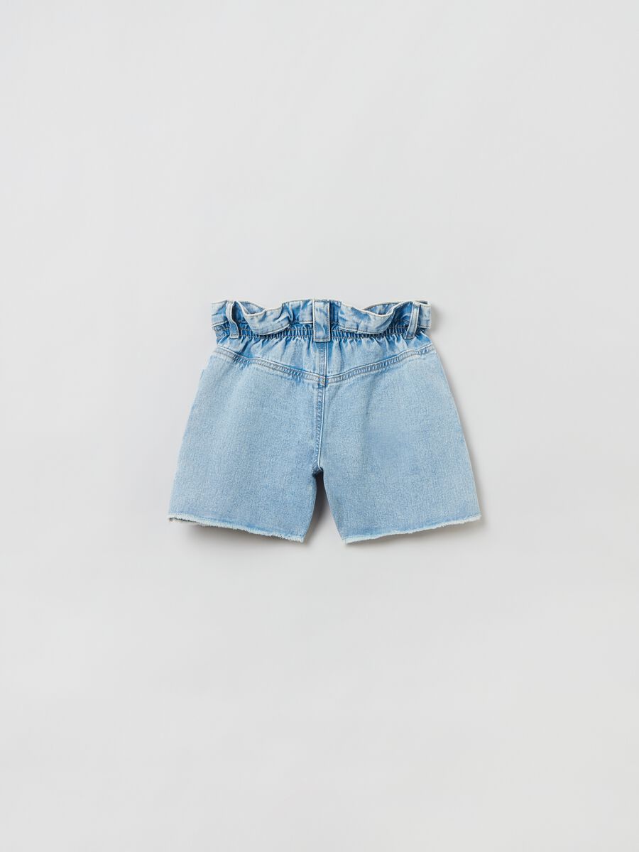 Denim shorts with ruffles_1
