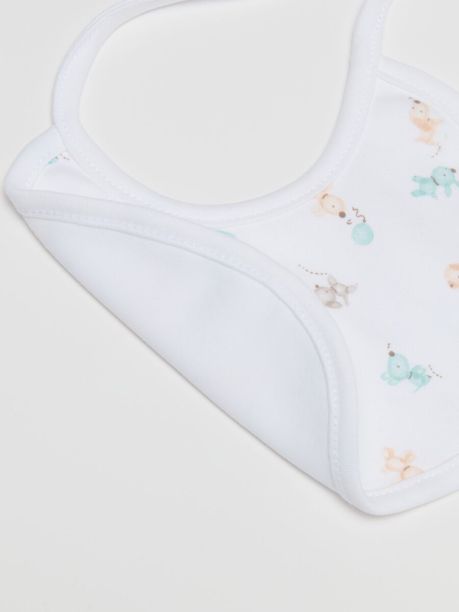 Two-pack bibs with puppies print_1