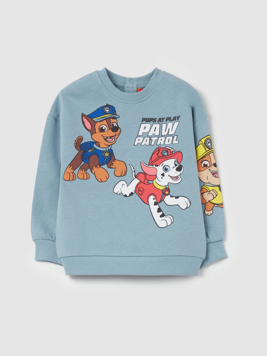 Felpa in cotone con stampa Paw Patrol_0