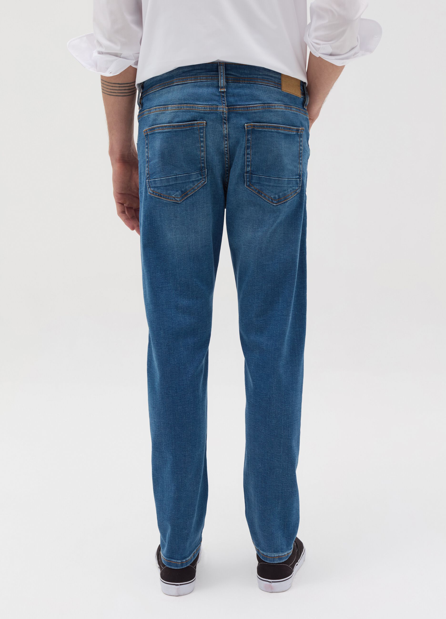 Faded, skinny-fit stretch jeans