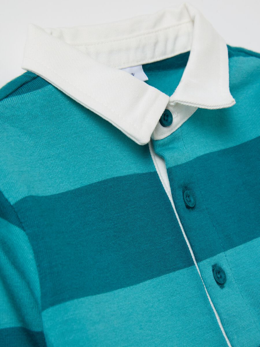 Long-sleeved polo shirt in organic cotton_2