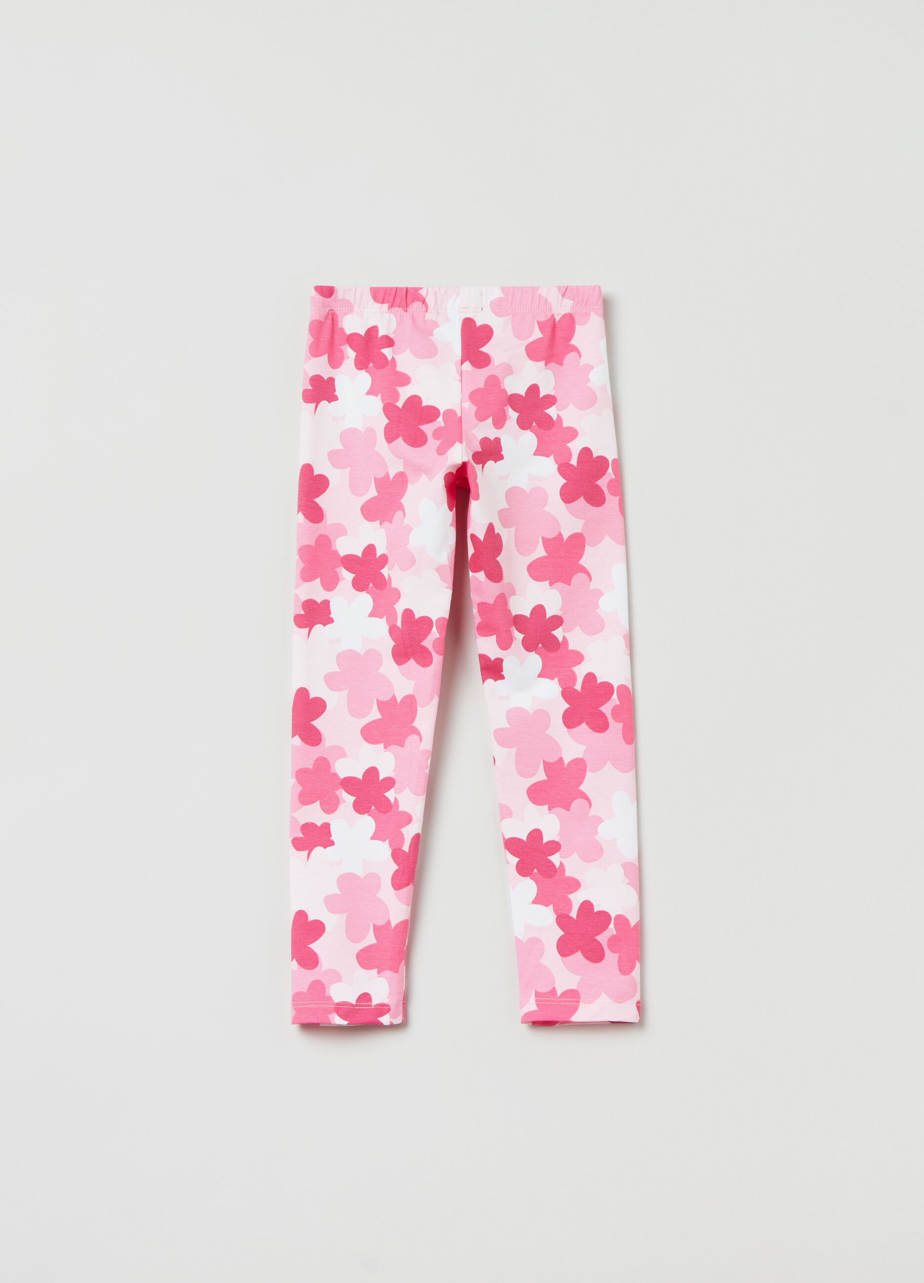 Leggings with flower print