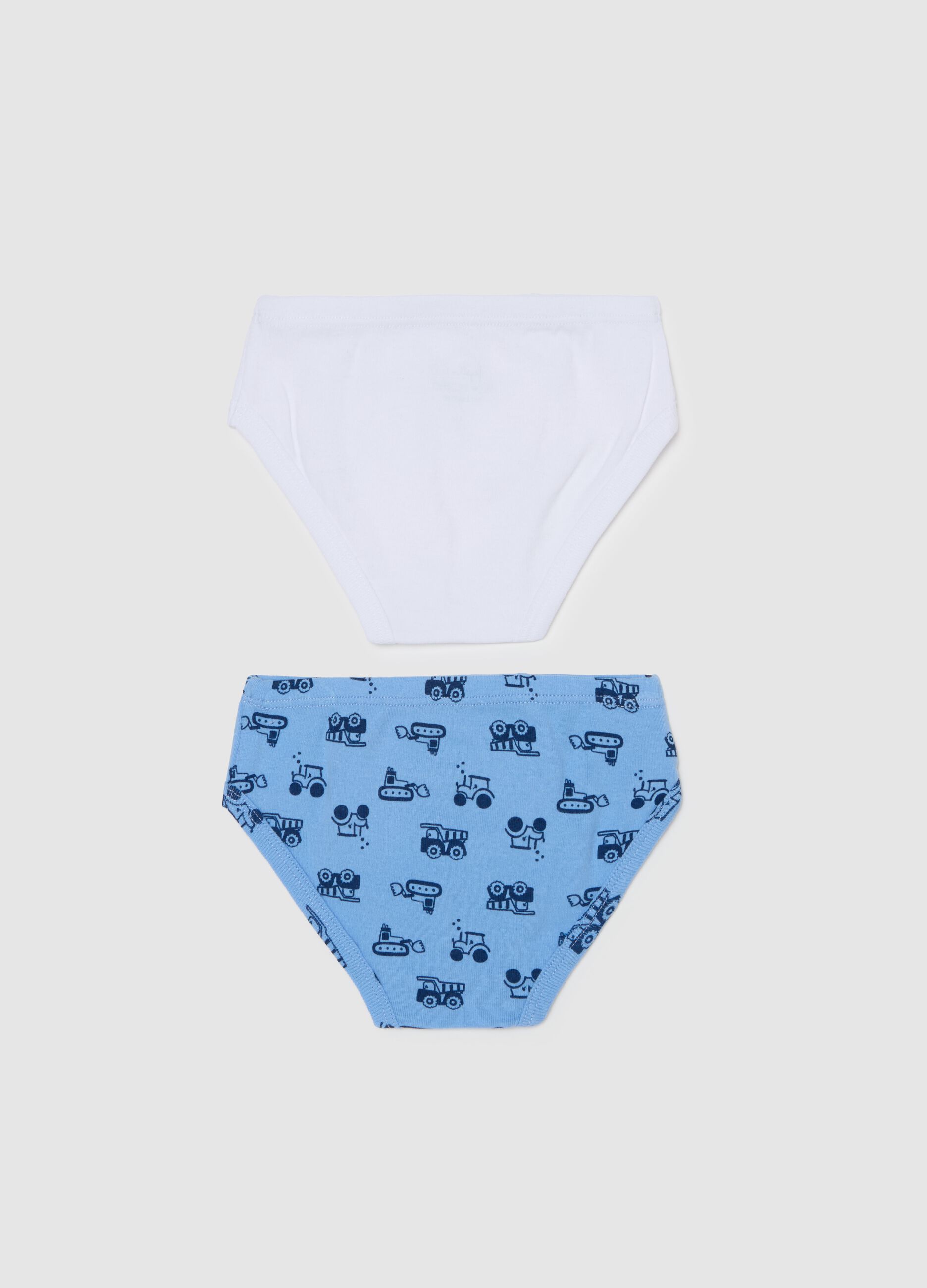 Two-pack briefs in organic cotton with print