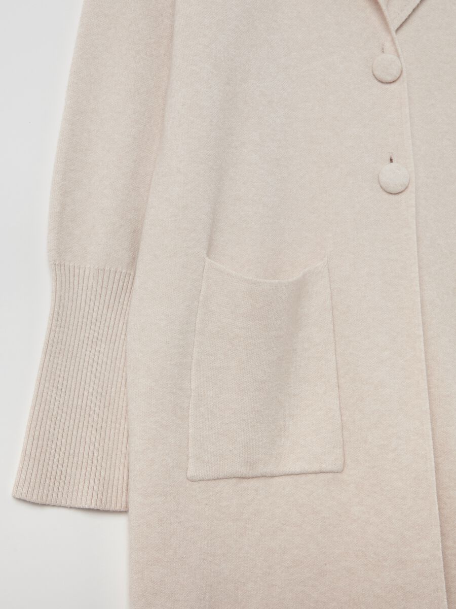 Long knit jacket with pockets_5