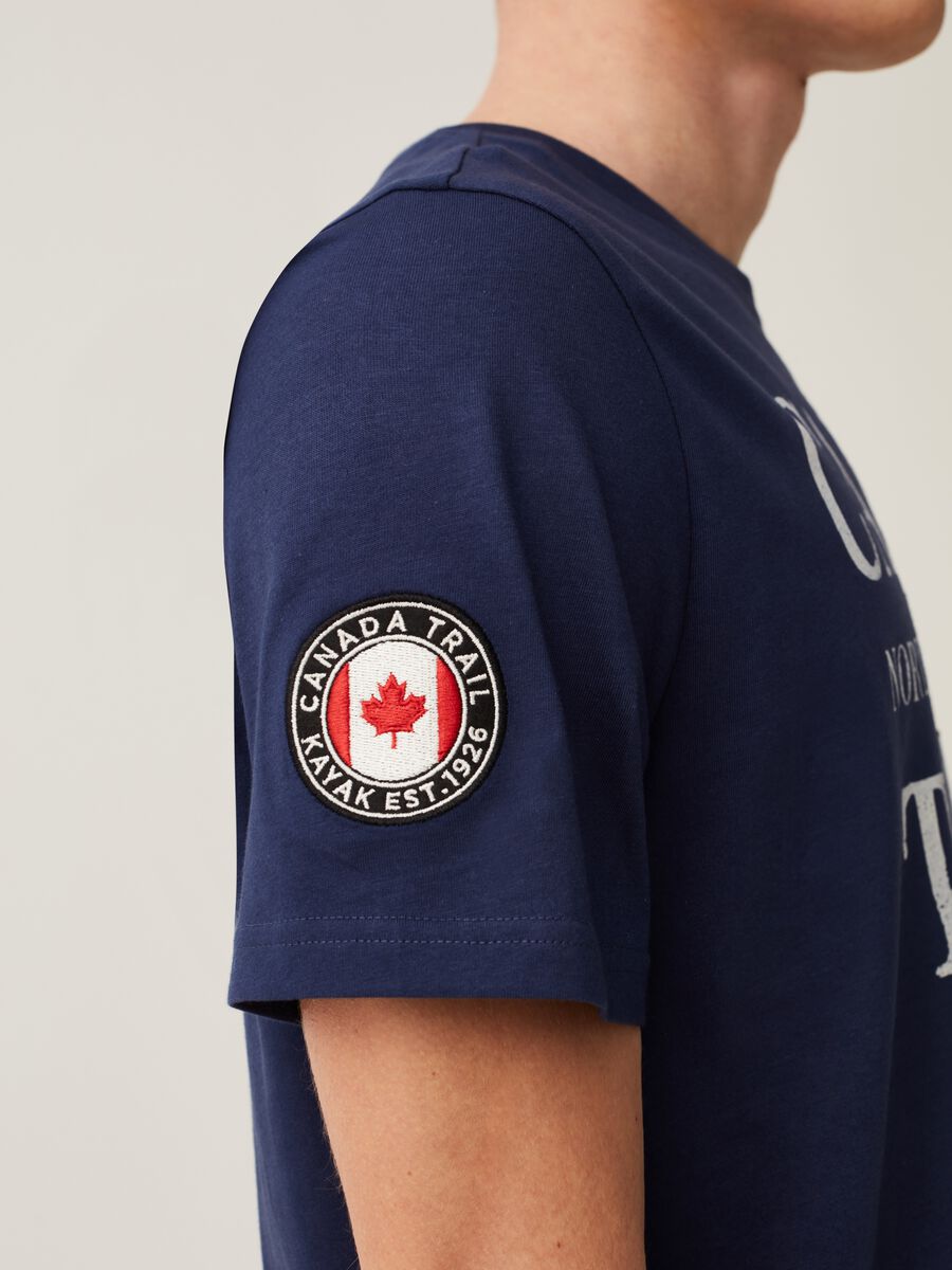 T-shirt con stampa e patch Canada Trail_3