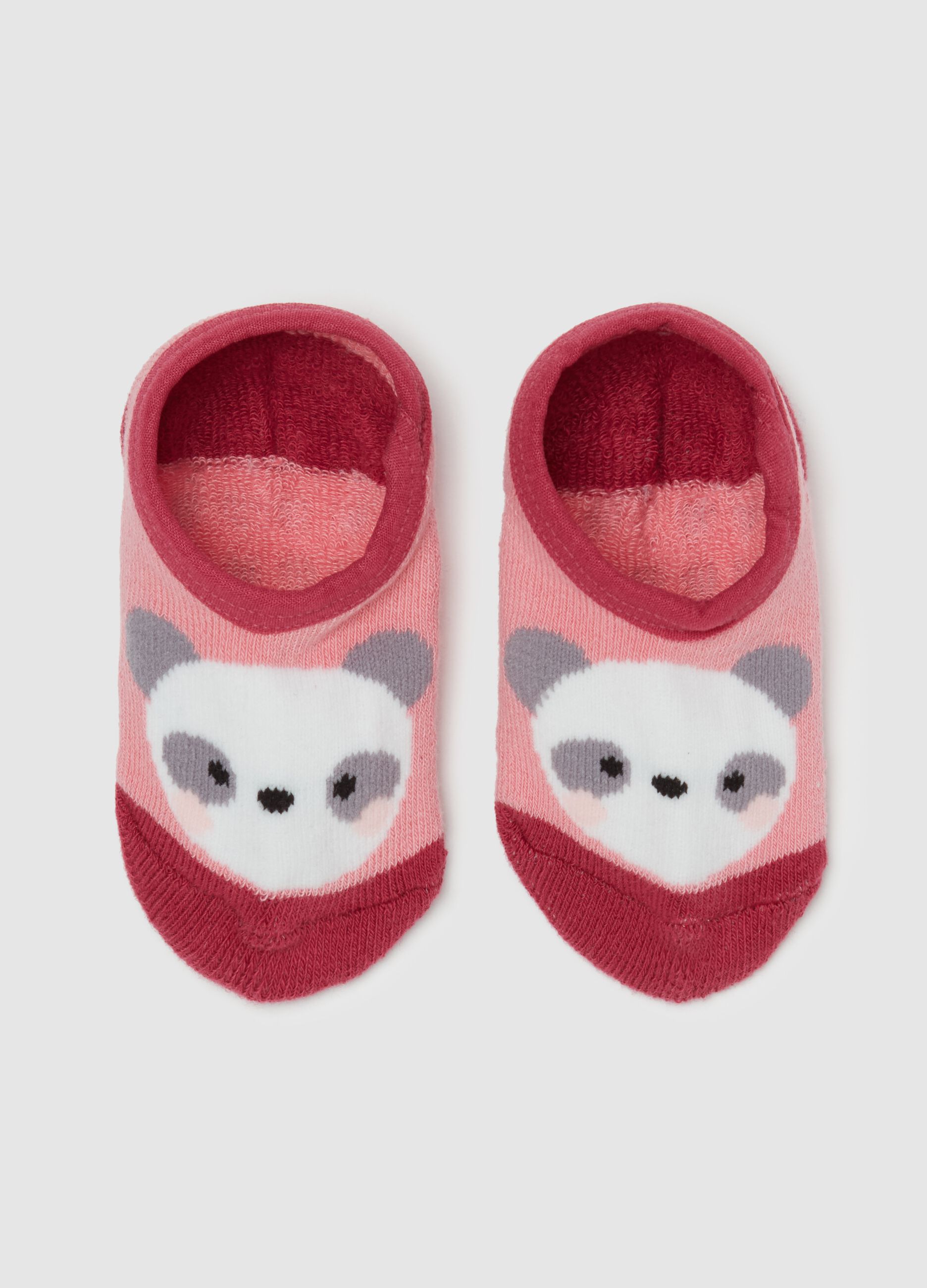 Slipper socks with panda design