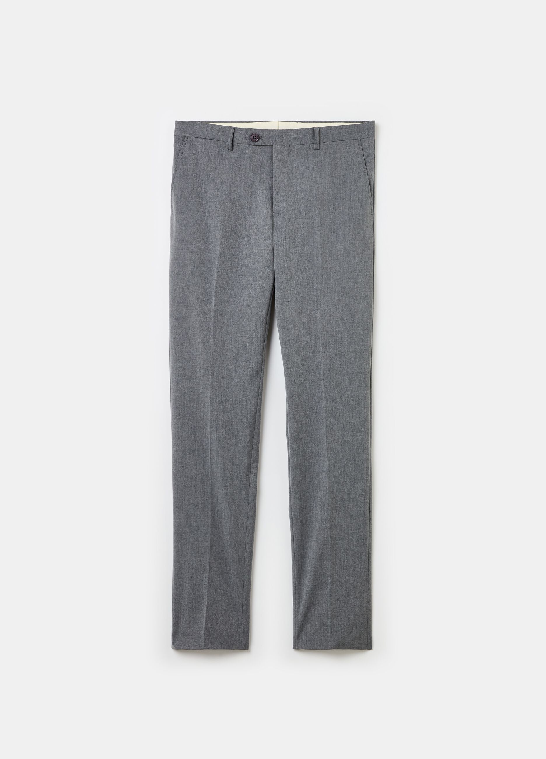 Slim-fit trousers in viscose blend