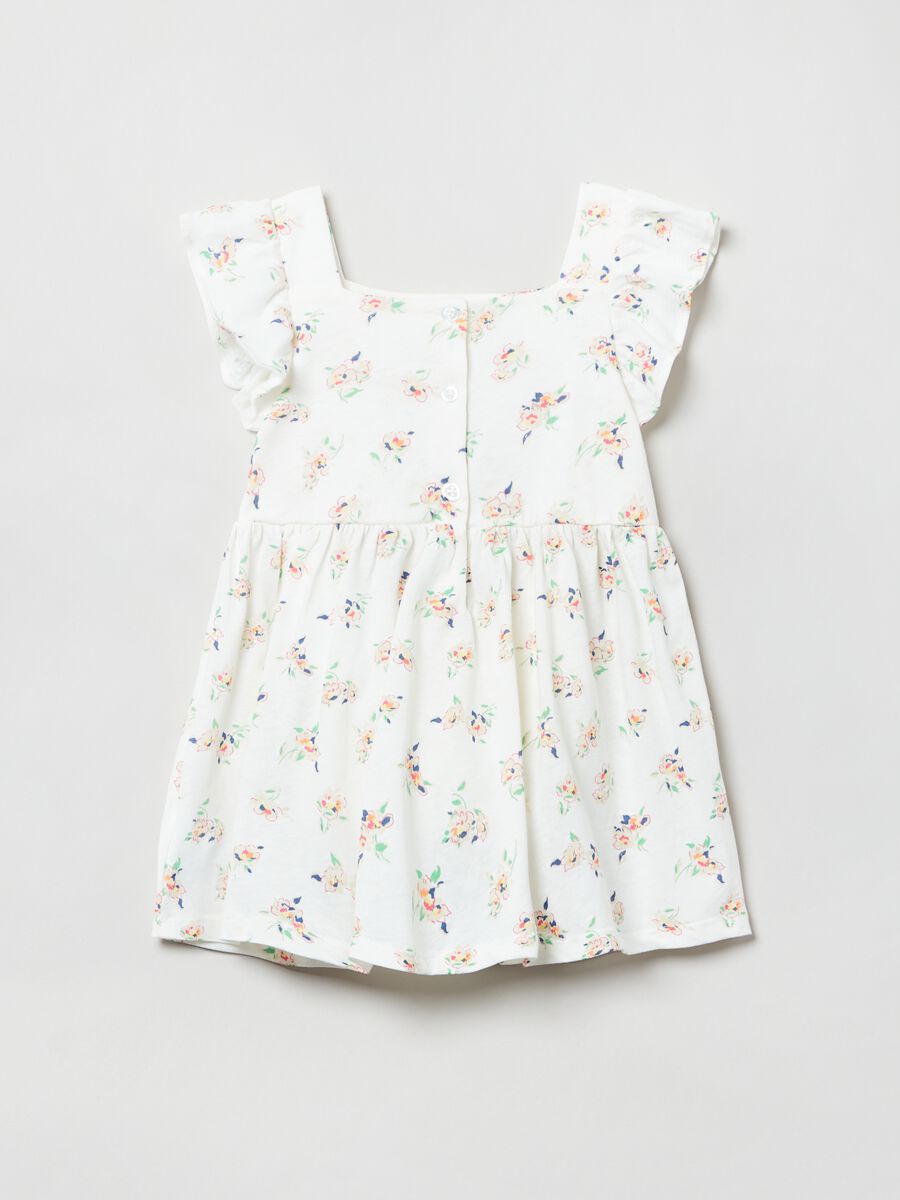 Floral dress with logo embroidery_1