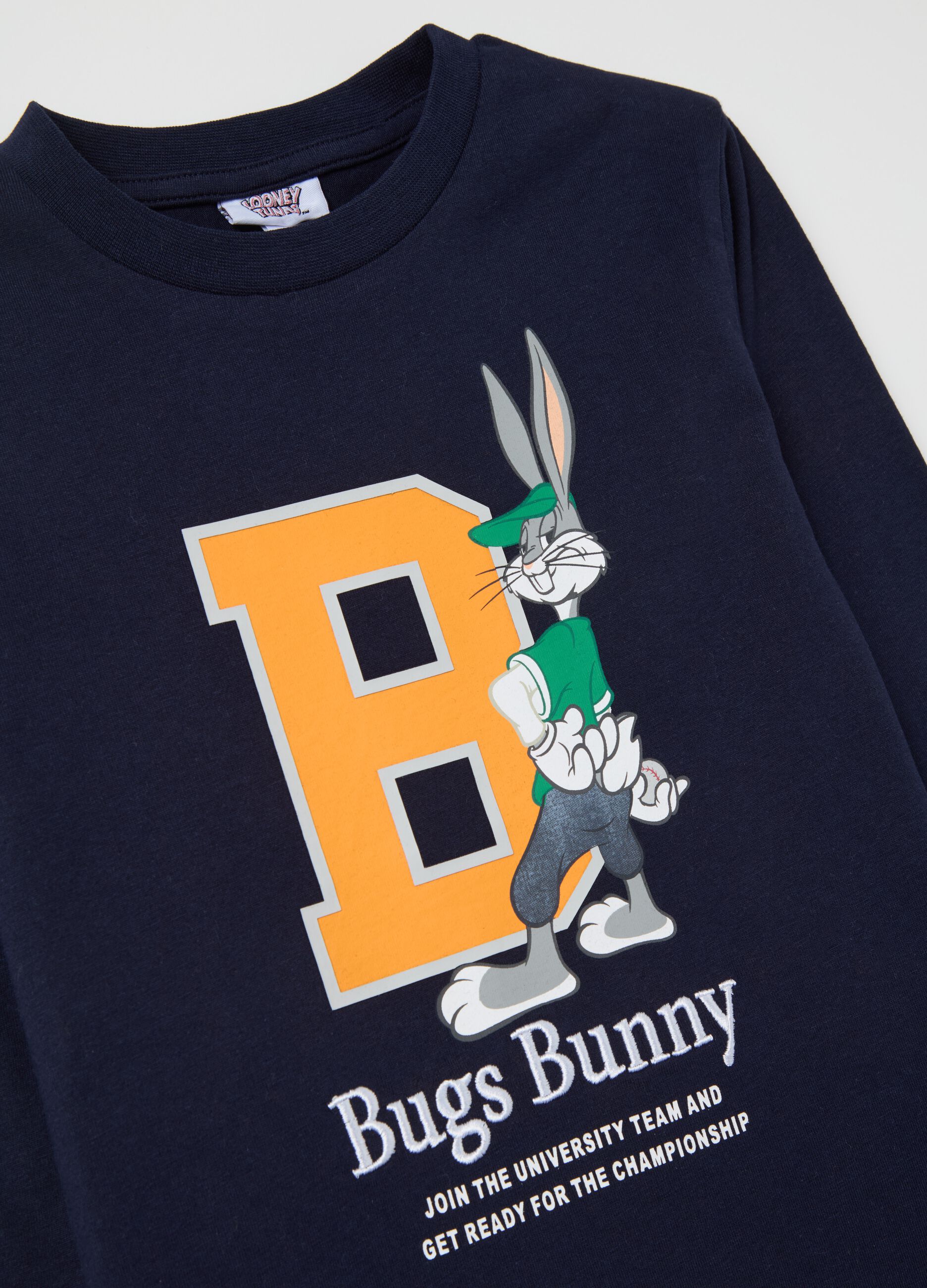 Long-sleeved T-shirt with Bugs Bunny print